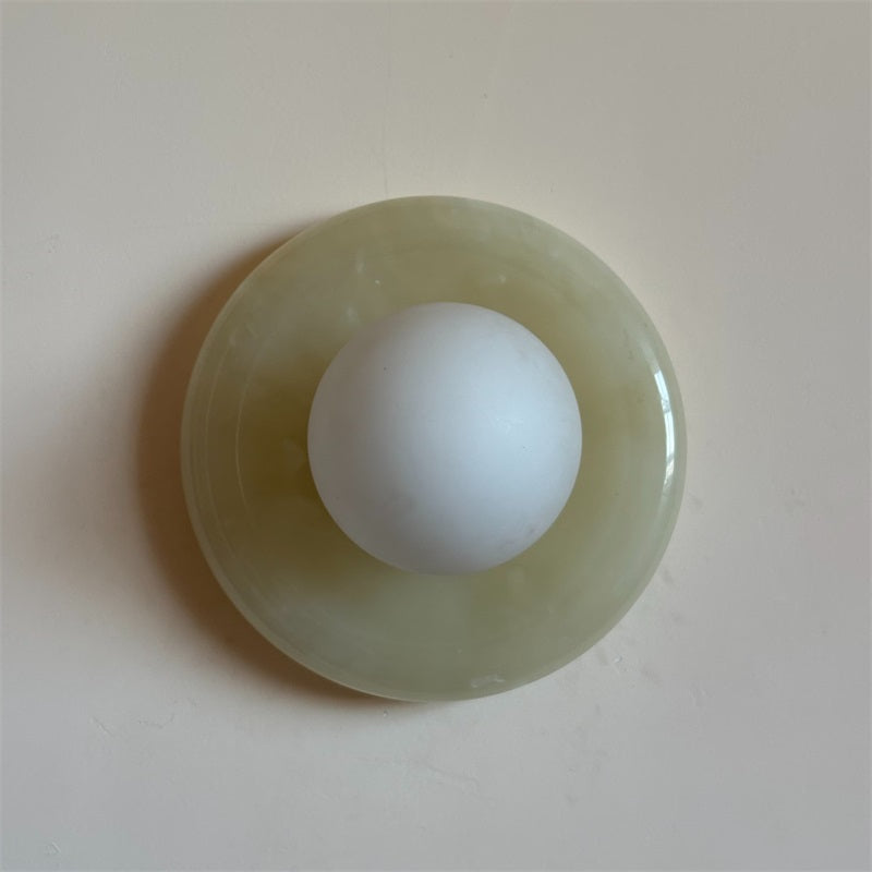 Vivina Modern Minimalist Cyan Jade Sconce Wall Lamp - Lamp Copper