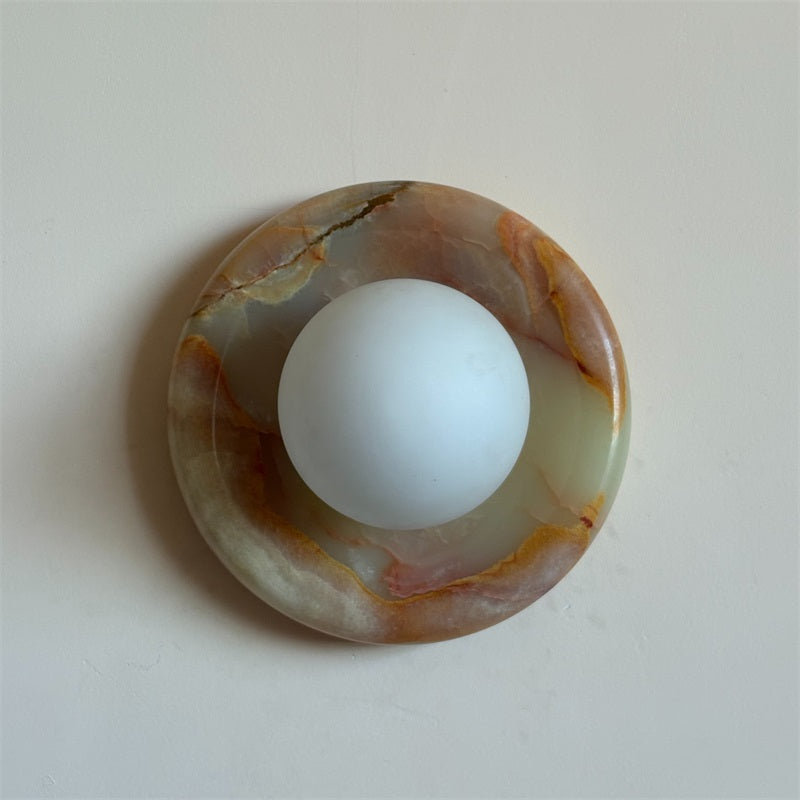 Vivina Modern Minimalist Cyan Jade Sconce Wall Lamp - Lamp Copper