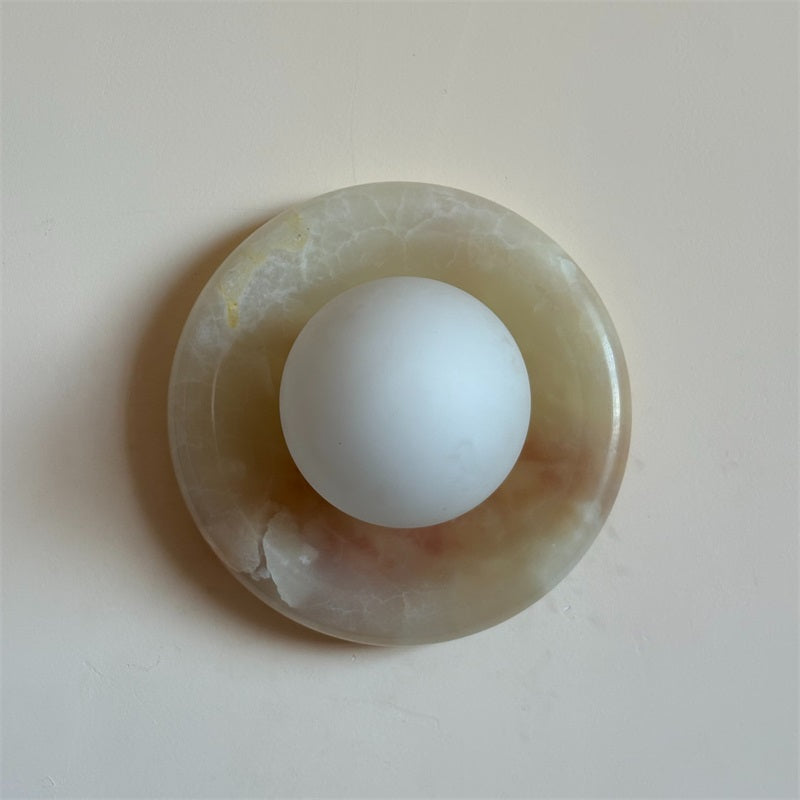 Vivina Modern Minimalist Cyan Jade Sconce Wall Lamp - Lamp Copper