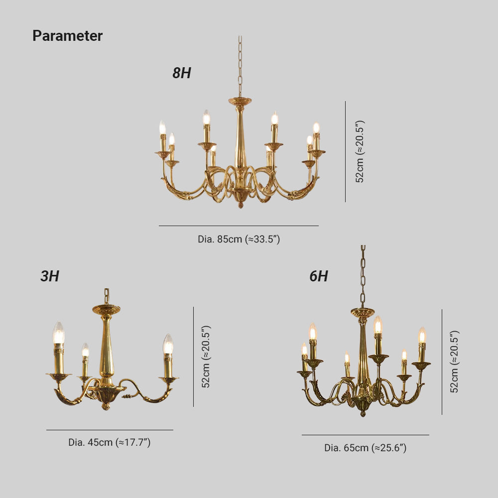 Cevynara Lux Lampadario Postmoderno Lusso Ottone