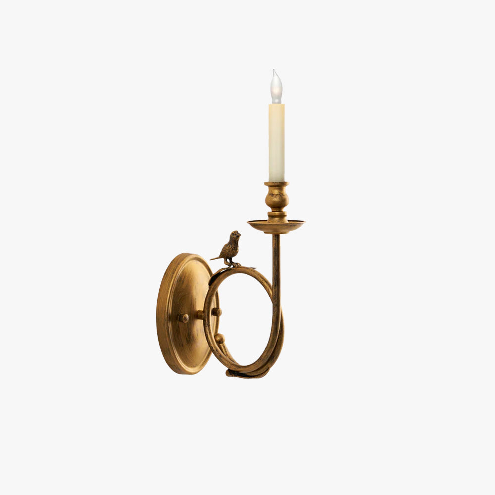 Silva Applique da Parete Interna Stile Vintage con Forma di Uccello