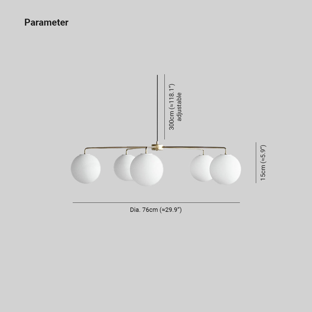 Valentina Minimalista LED Bolla Vetro Metallo Lampadari Camera da Letto