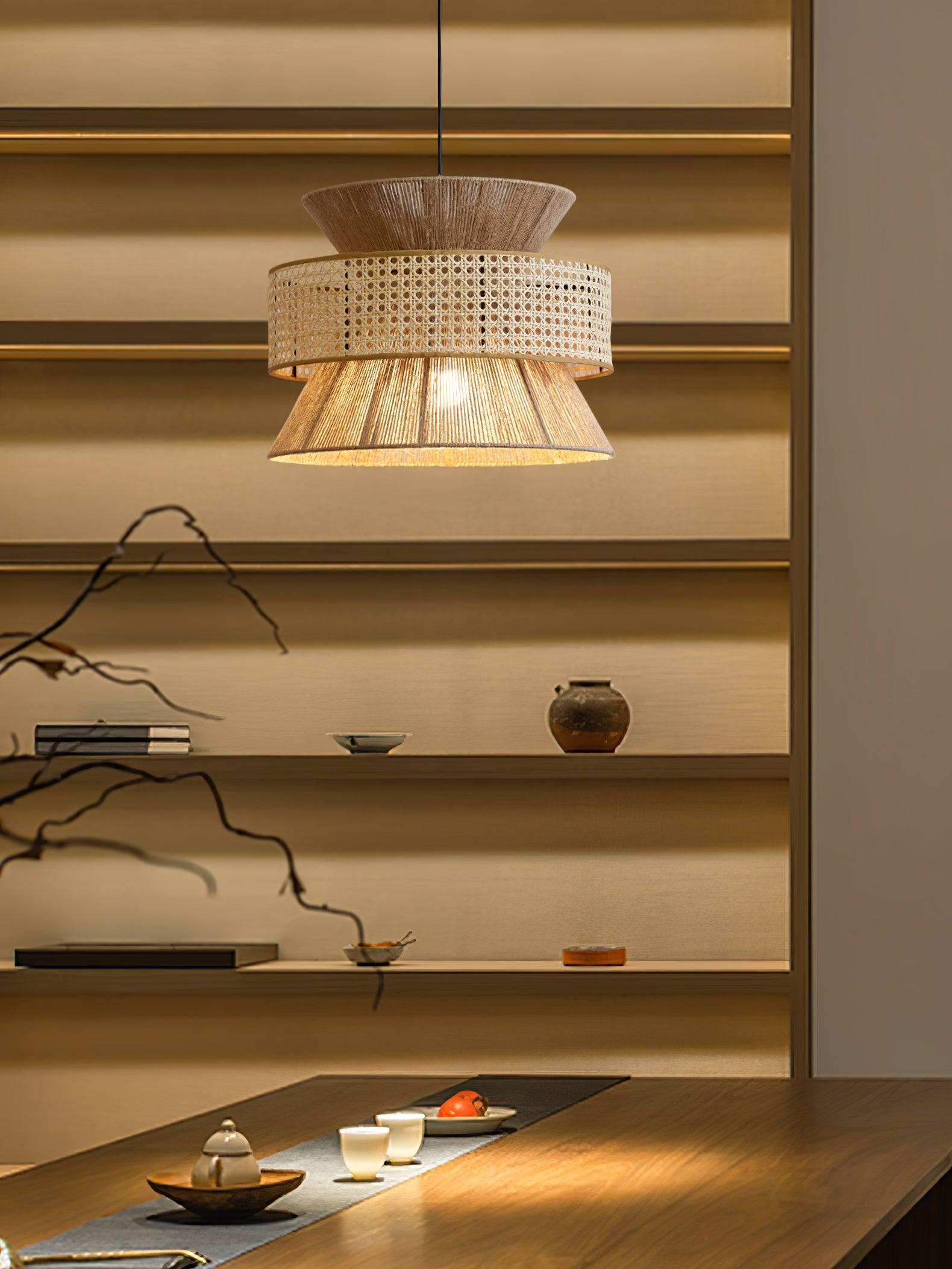 Aria Bohemian Bamboo Pendant Lamp - Blowlighting