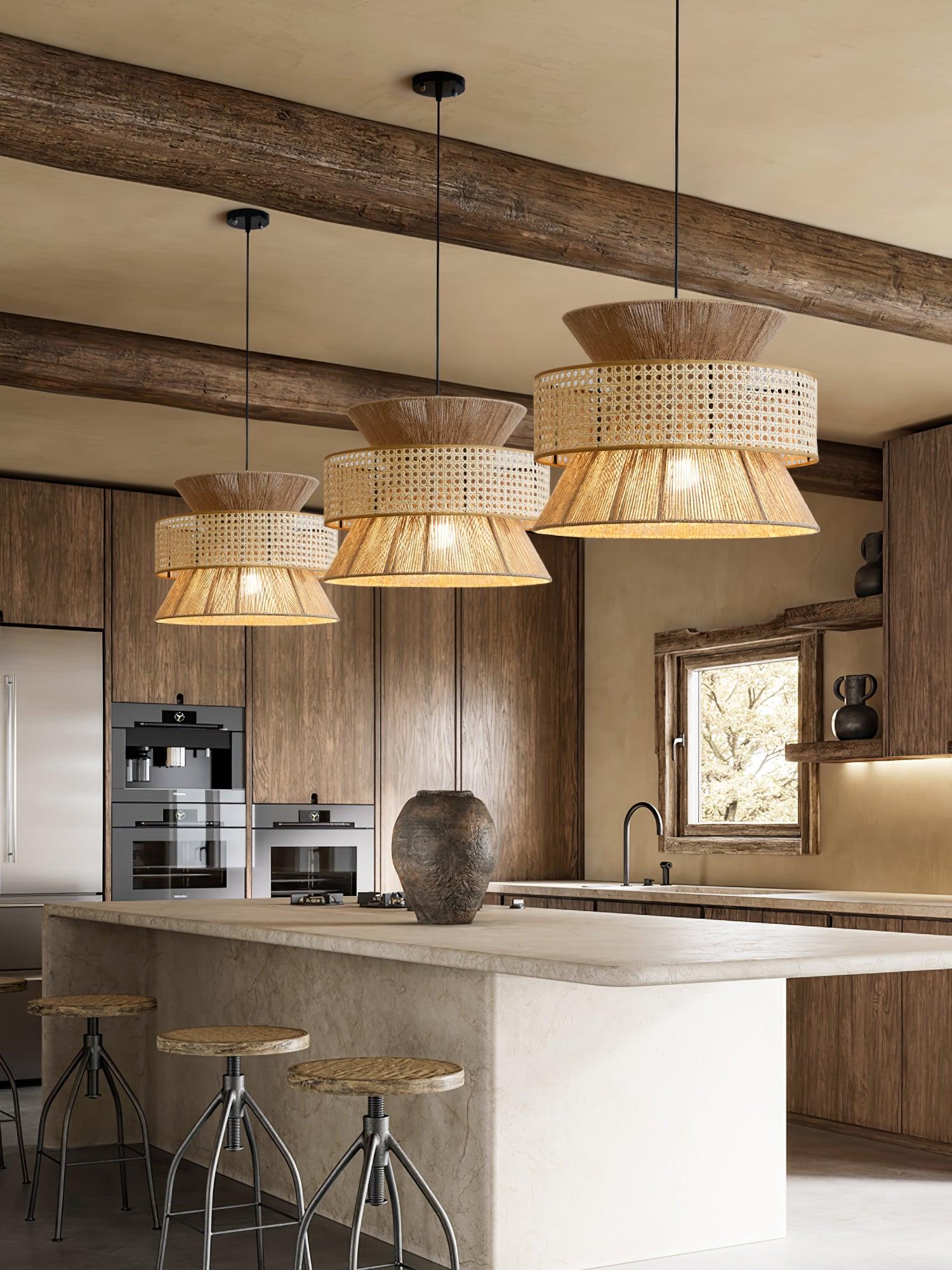 Aria Bohemian Bamboo Pendant Lamp - Blowlighting