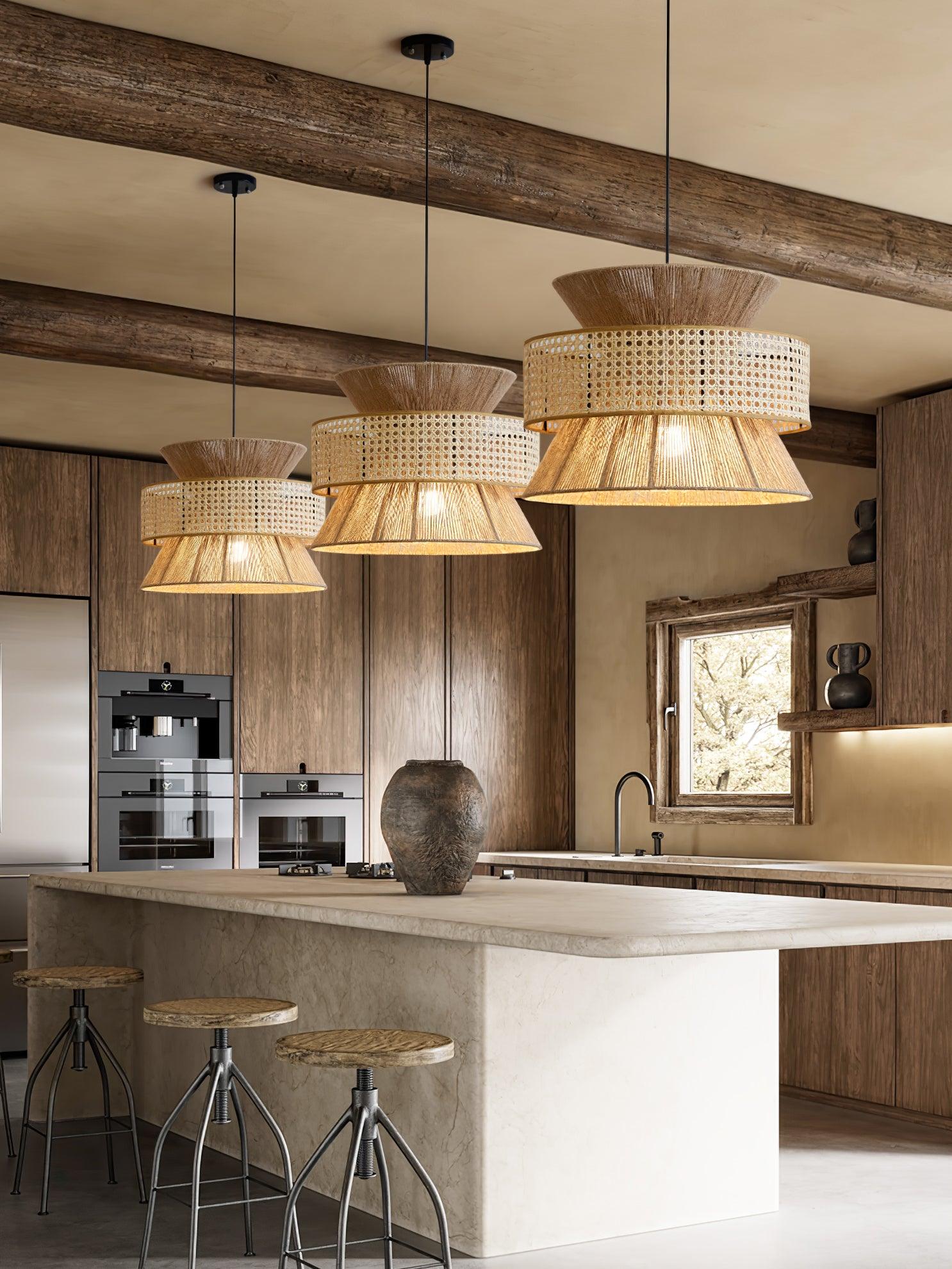 Aria Bohemian Bamboo Pendant Lamp - Blowlighting