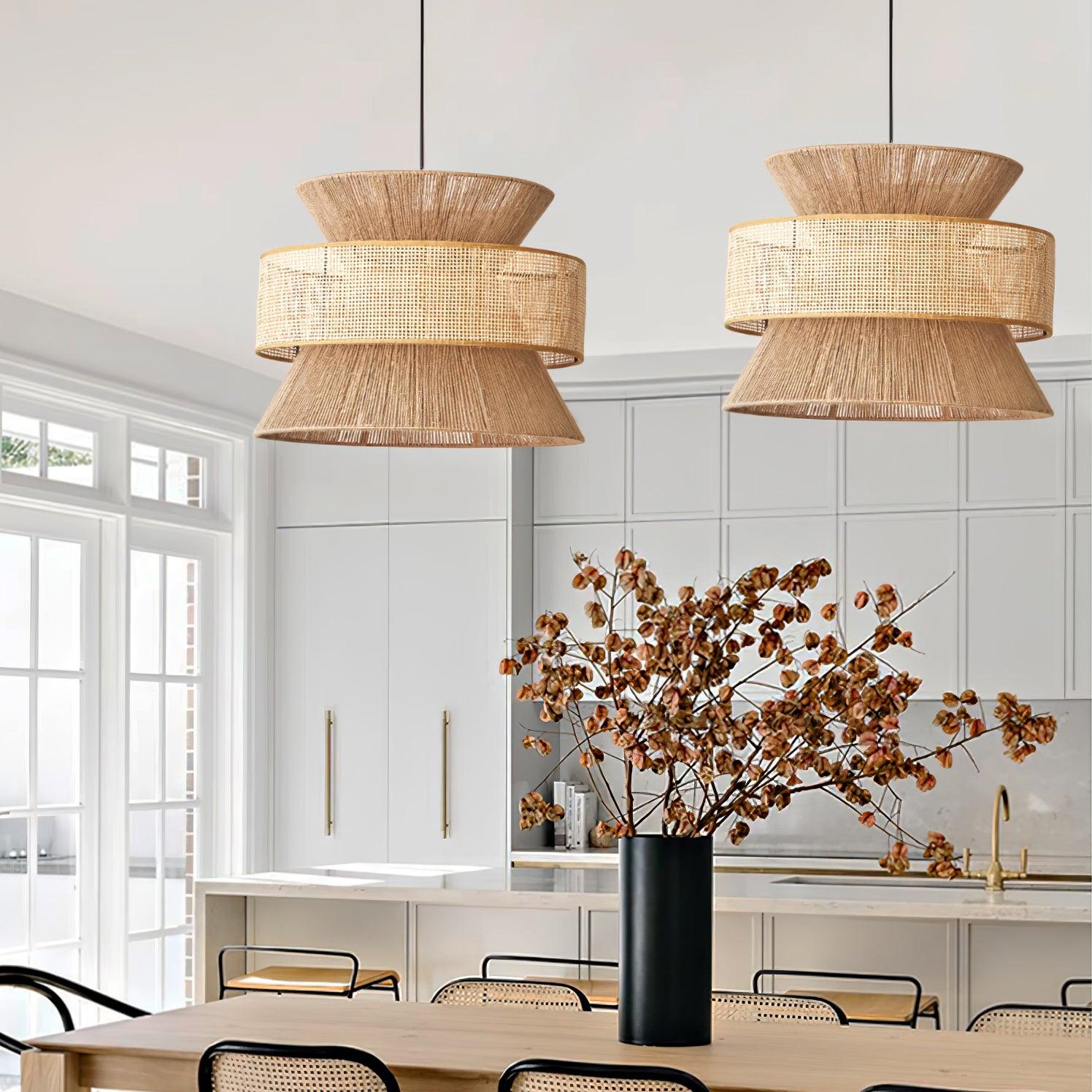 Aria Bohemian Bamboo Pendant Lamp - Blowlighting