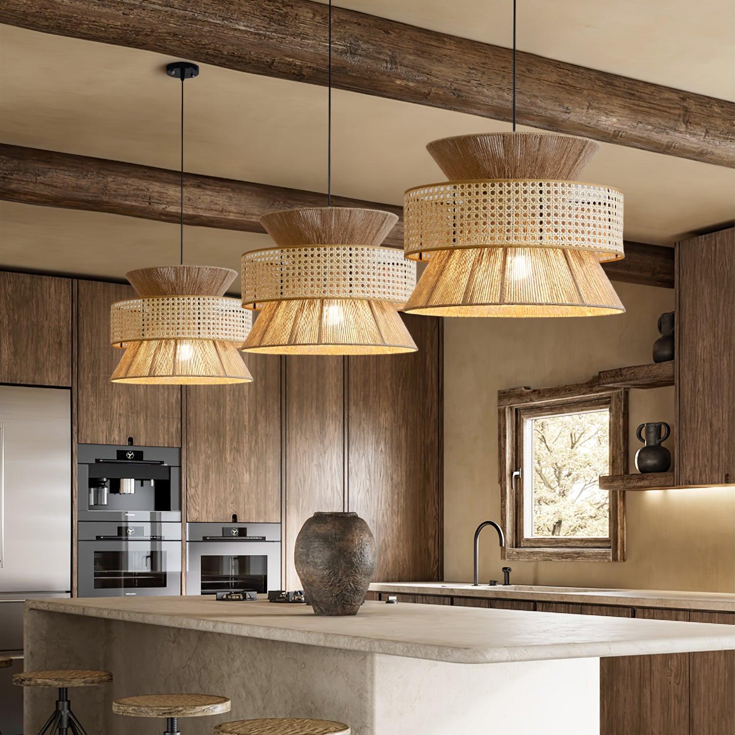 Aria Bohemian Bamboo Pendant Lamp - Blowlighting