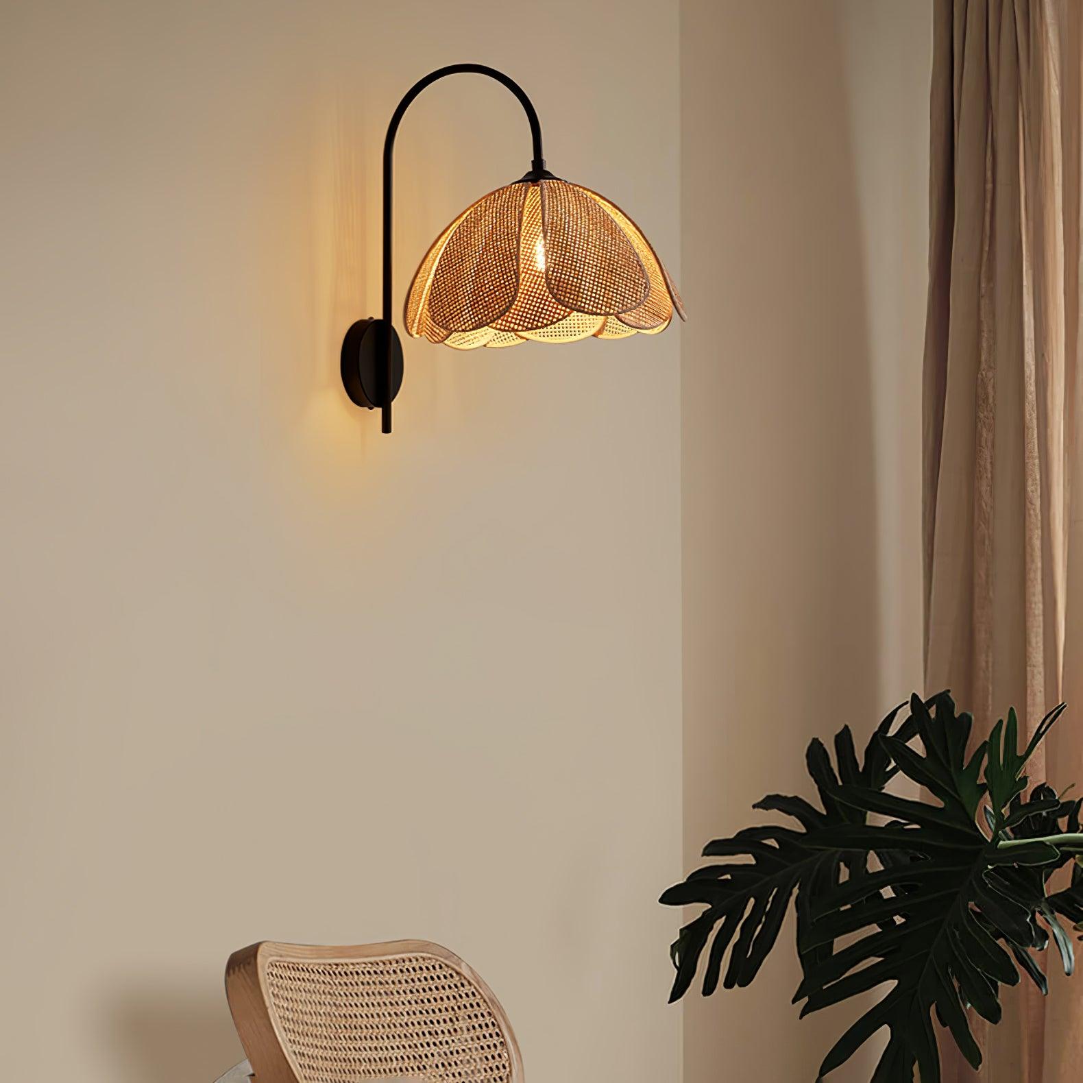 Rattan Petal Wall Lamp - Blowlighting