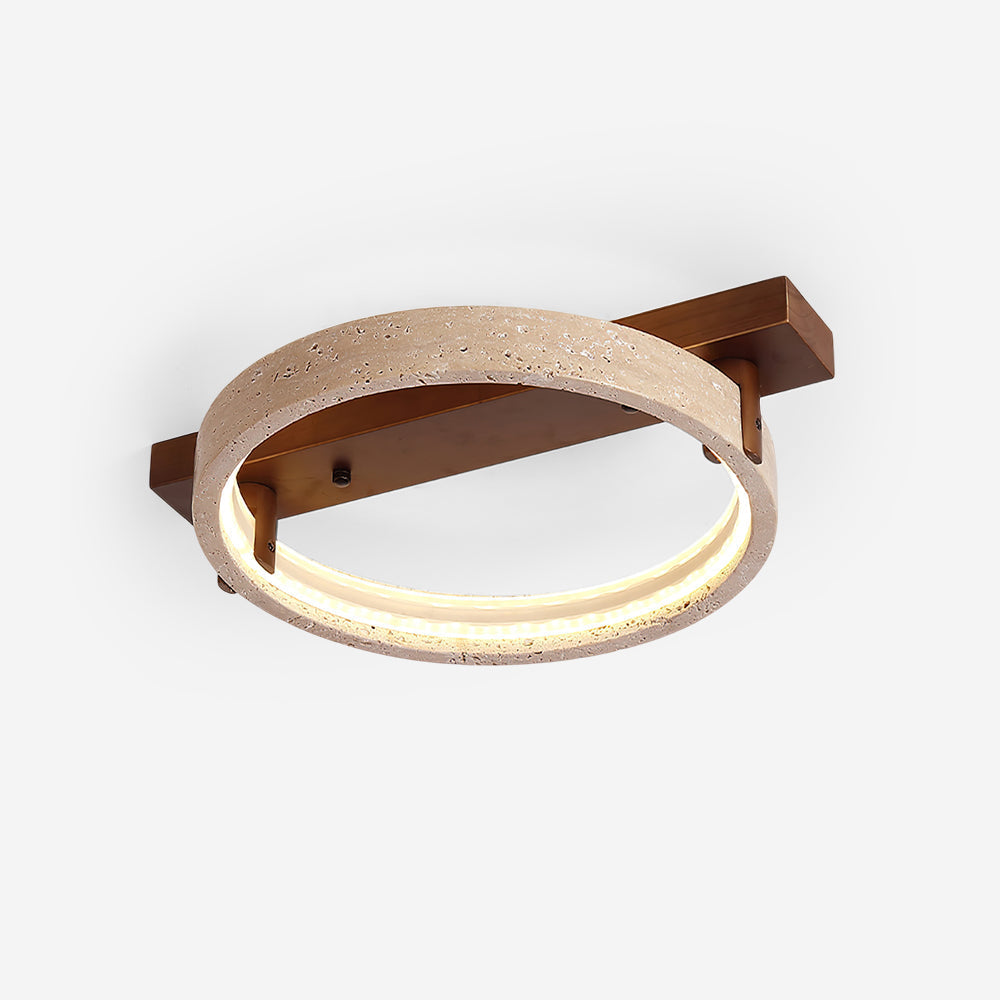 Ritta Natural Travertine Ceiling Lamp - Letslighting