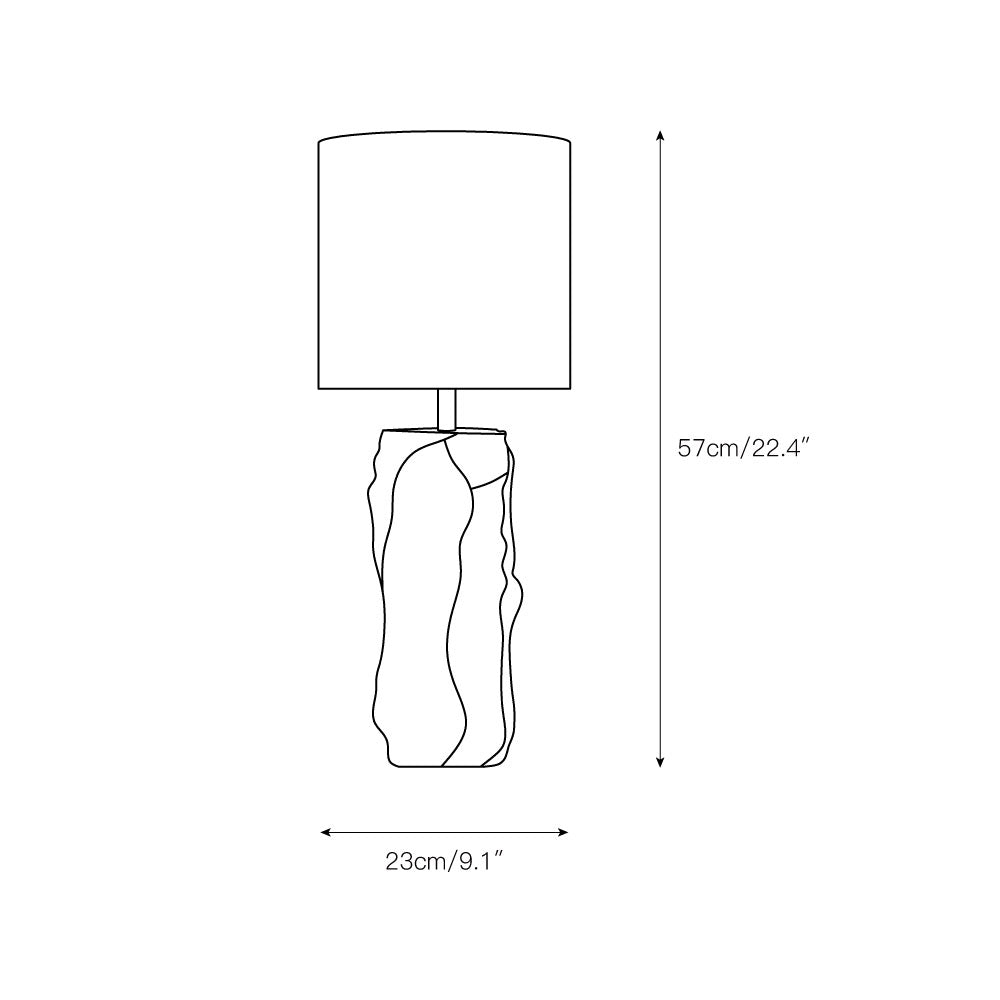 Raw Marble Table Lamp - Lamp Copper