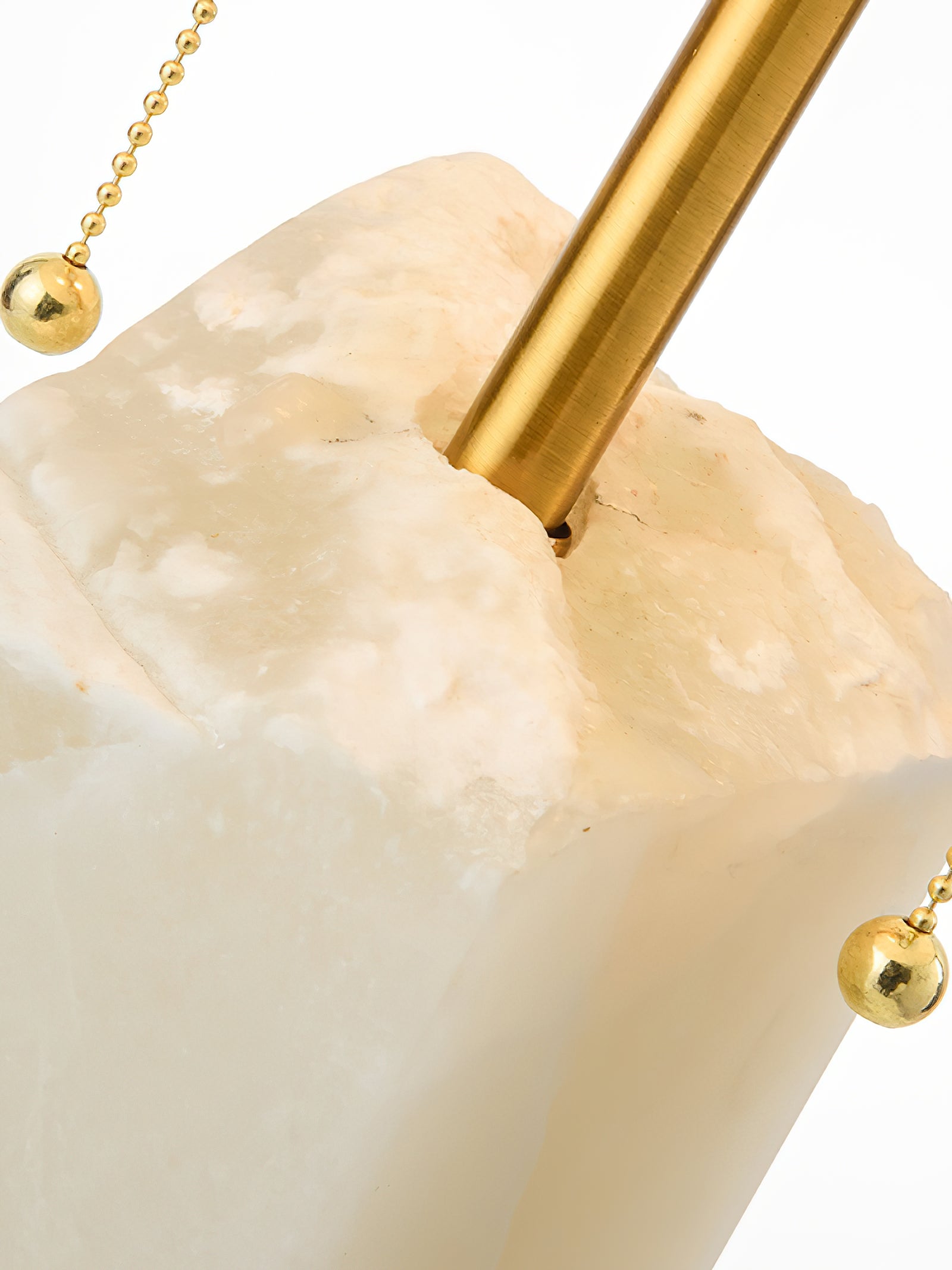 Raw Alabaster Table Lamp - Lamp Copper