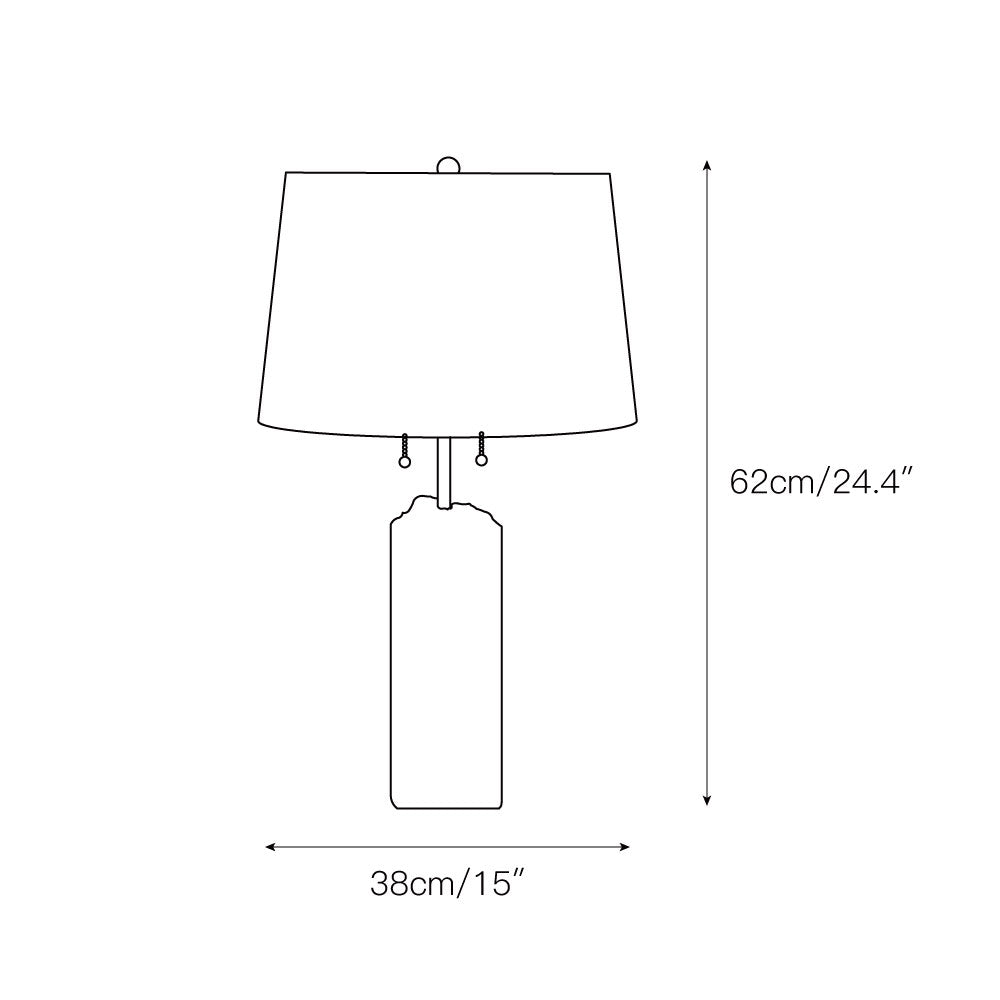 Raw Alabaster Table Lamp - Lamp Copper