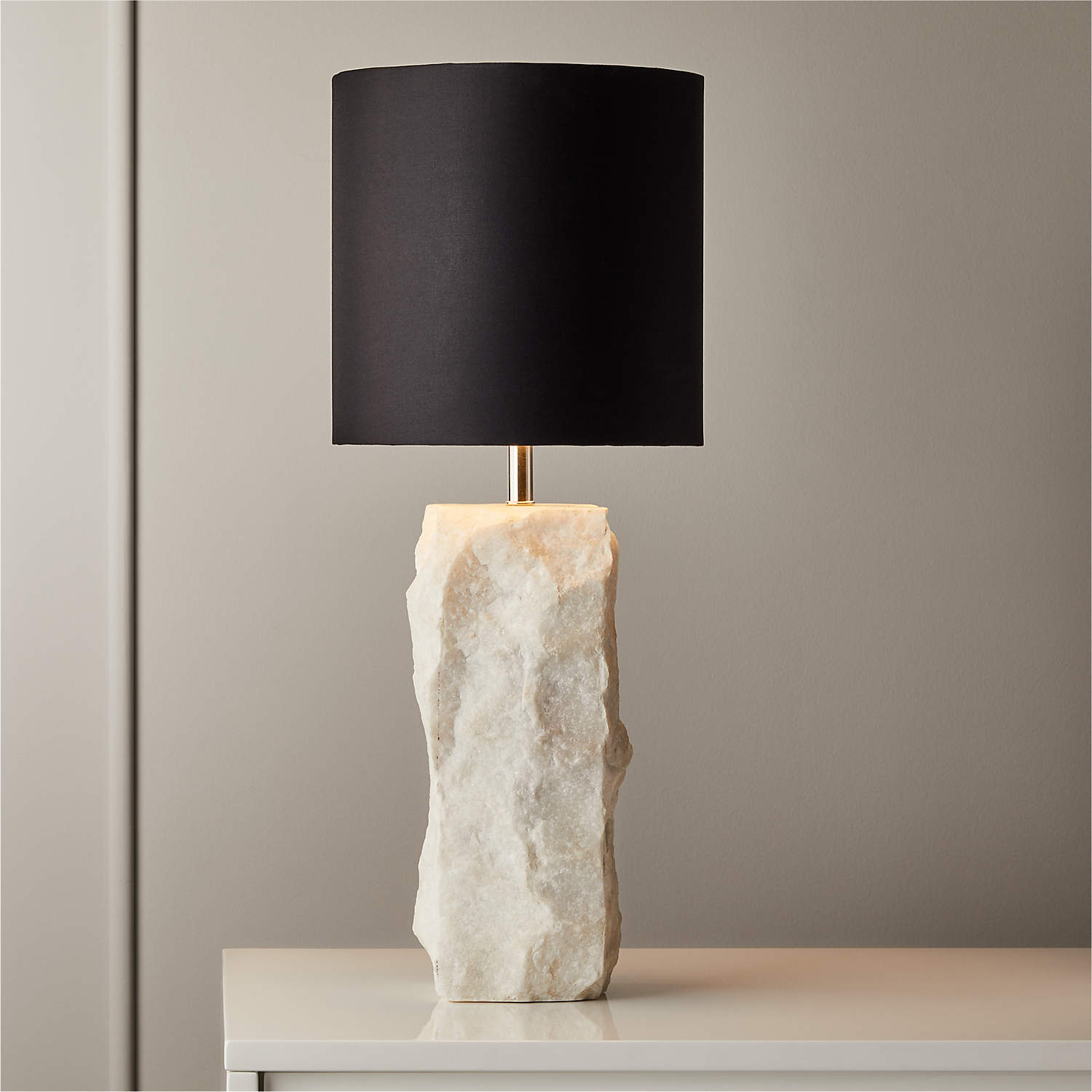 Raw Marble Table Lamp - Lamp Copper
