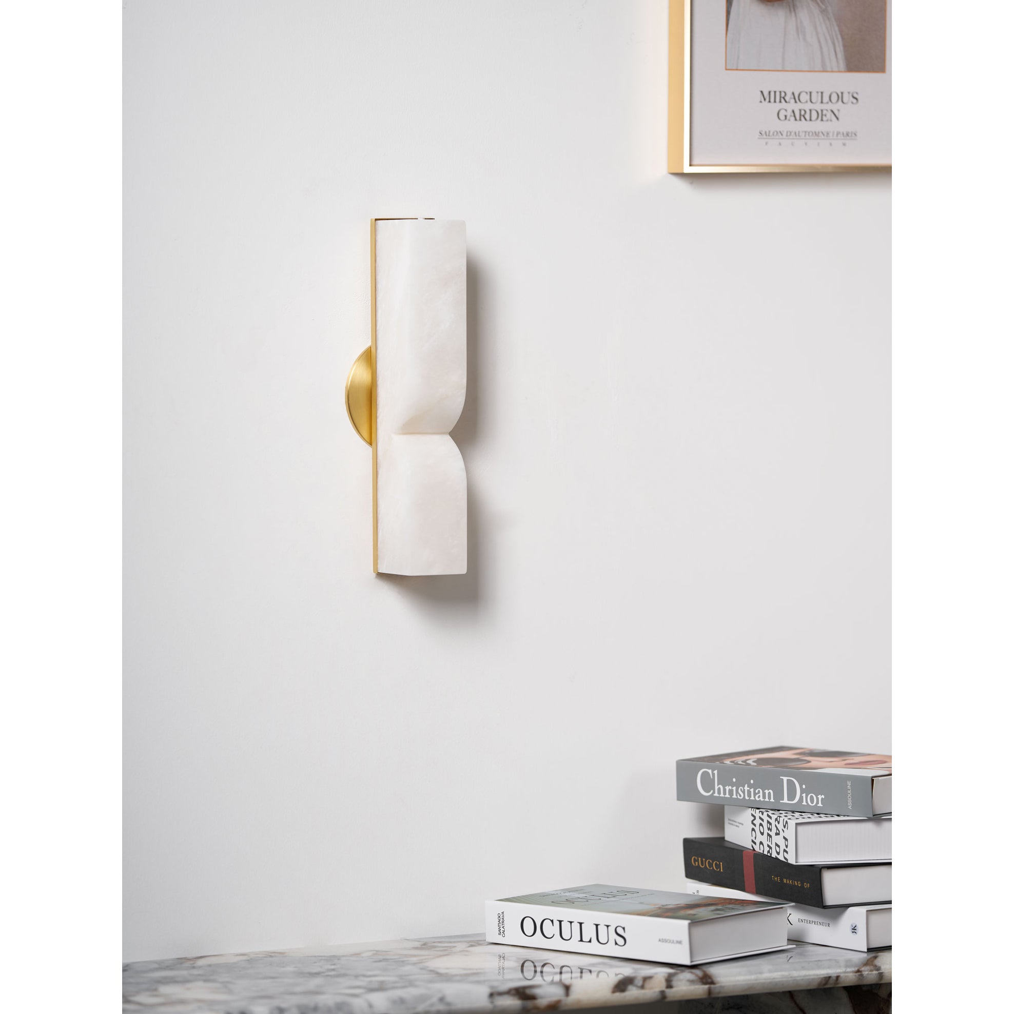 Lyvenisra Modern Minimalist Rectangular Alabaster Wall Lamp - Lamp Copper