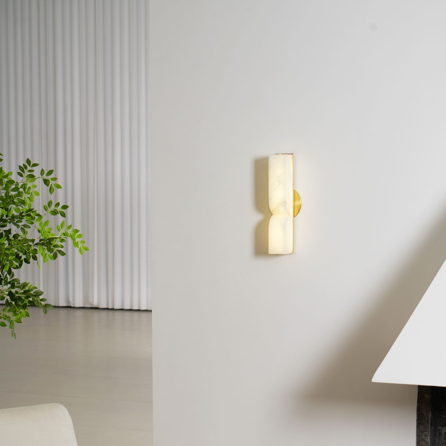 Lyvenisra Modern Minimalist Rectangular Alabaster Wall Lamp - Lamp Copper