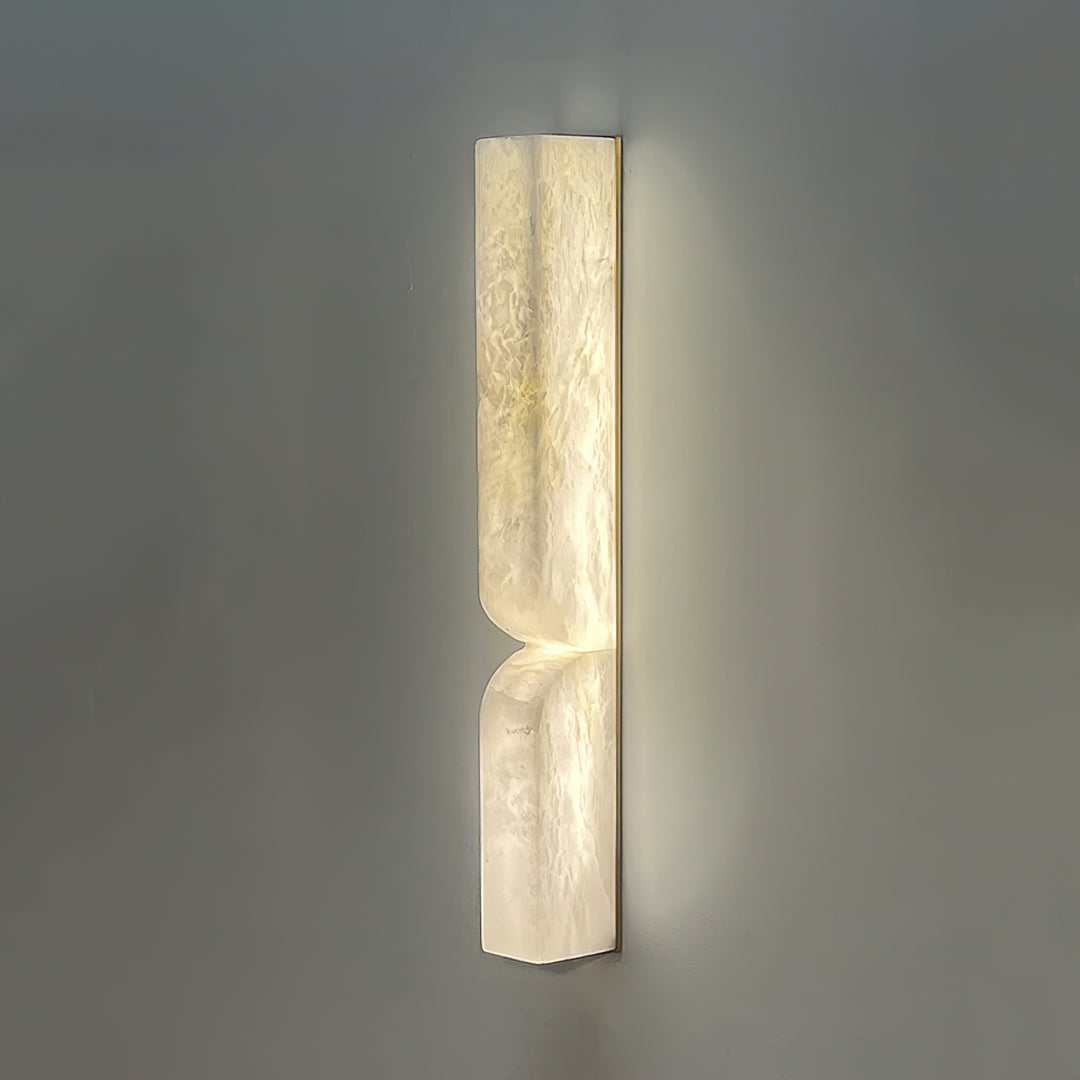 Lyvenisra Modern Minimalist Rectangular Alabaster Wall Lamp - Lamp Copper