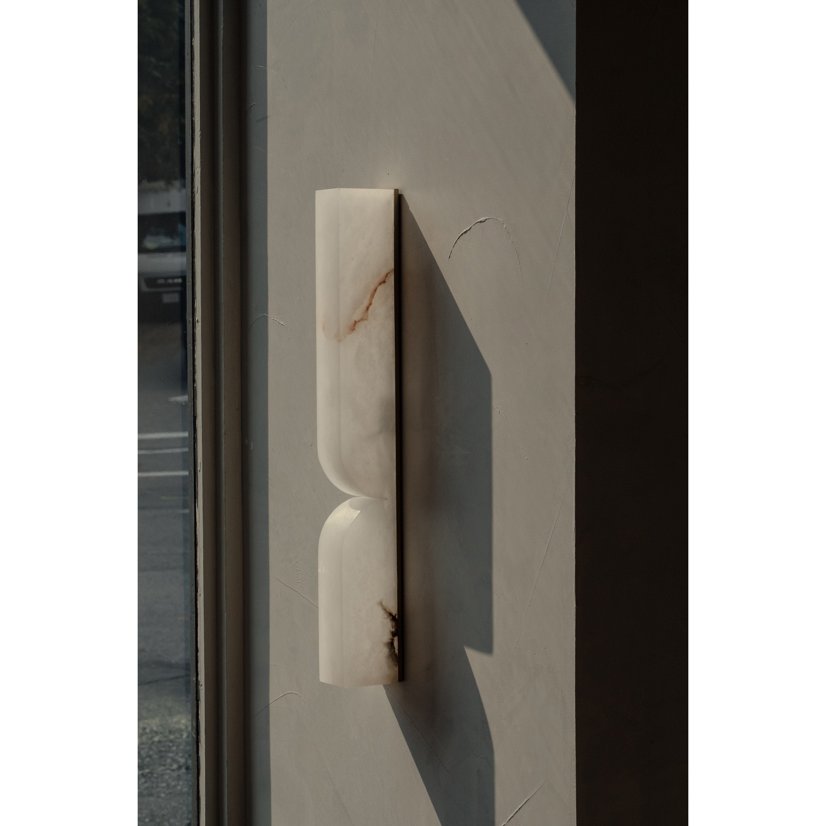 Lyvenisra Modern Minimalist Rectangular Alabaster Wall Lamp - Lamp Copper