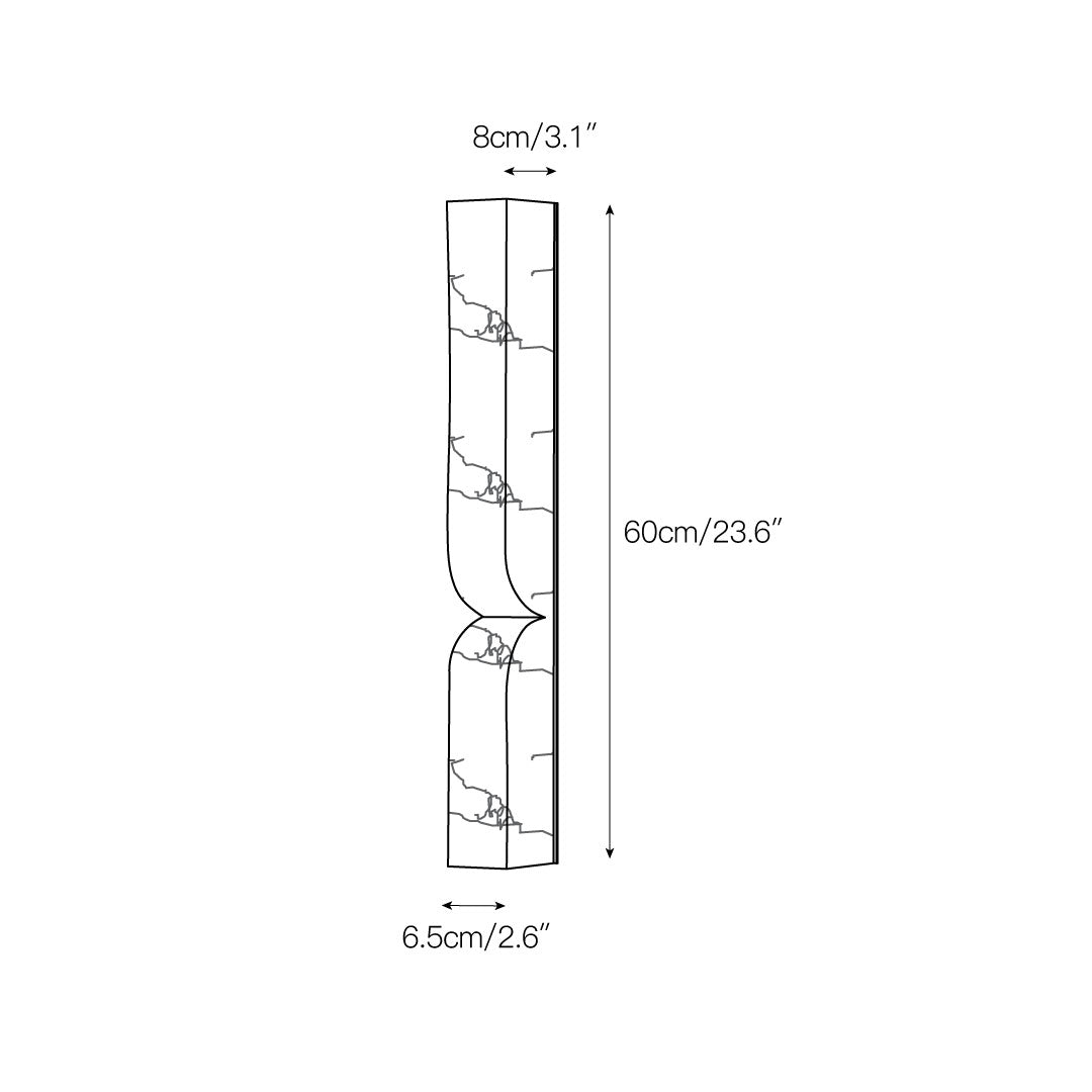 Lyvenisra Modern Minimalist Rectangular Alabaster Wall Lamp - Lamp Copper