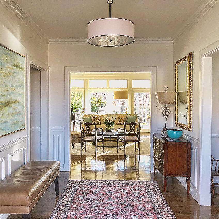 Olvynis Modern Minimalist Hanging Brass Fabric Pendant Lamp - Lamp Copper