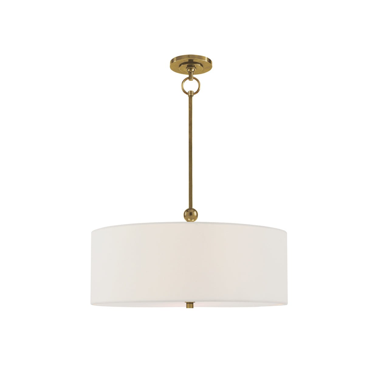 Olvynis Modern Minimalist Hanging Brass Fabric Pendant Lamp - Lamp Copper