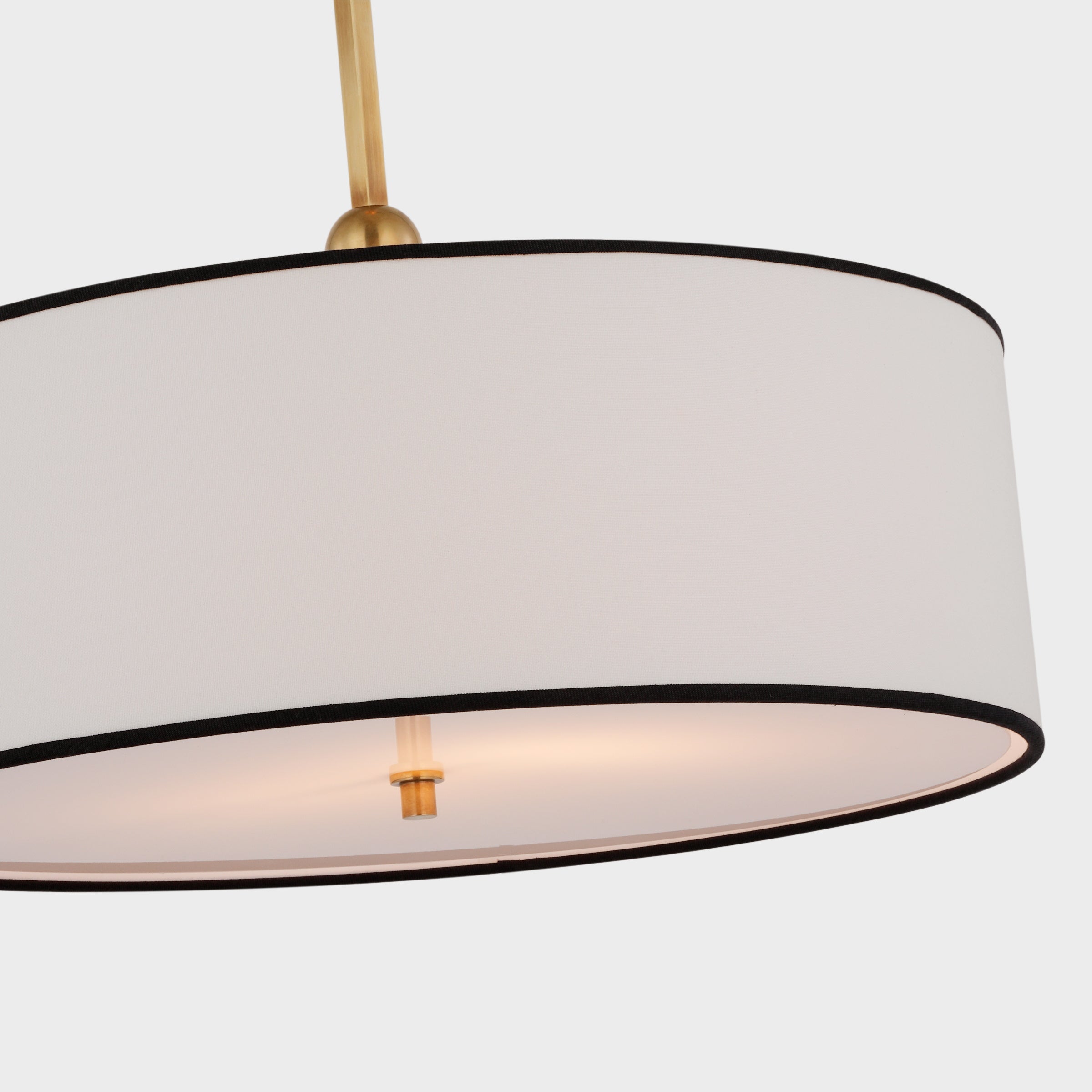Olvynis Modern Minimalist Hanging Brass Fabric Pendant Lamp - Lamp Copper