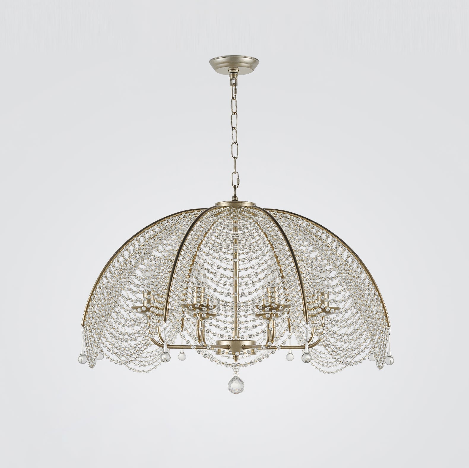 Ulsilus Elegance Style Beads Crystal Chandelier - Lamp Copper