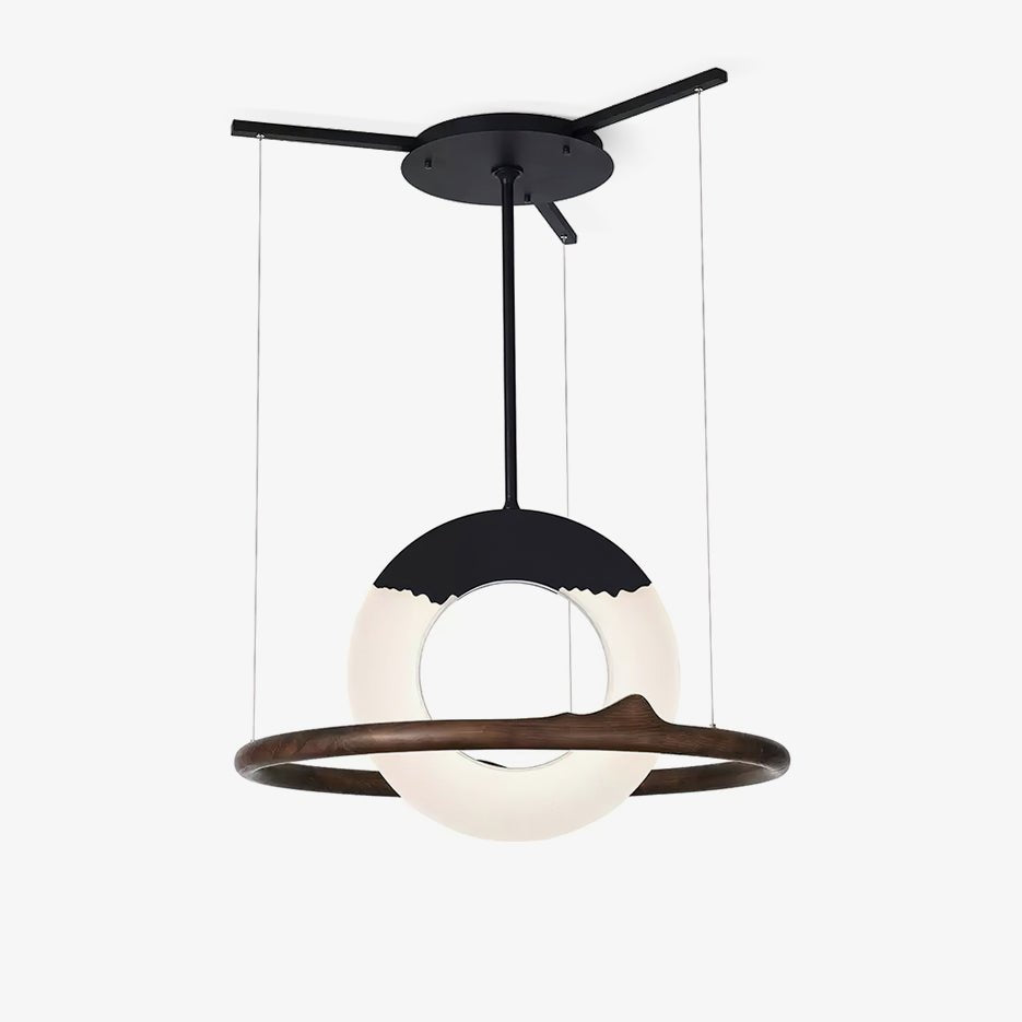 Mytalan Circular Acrylic Wood Pendant Light - Blowlighting
