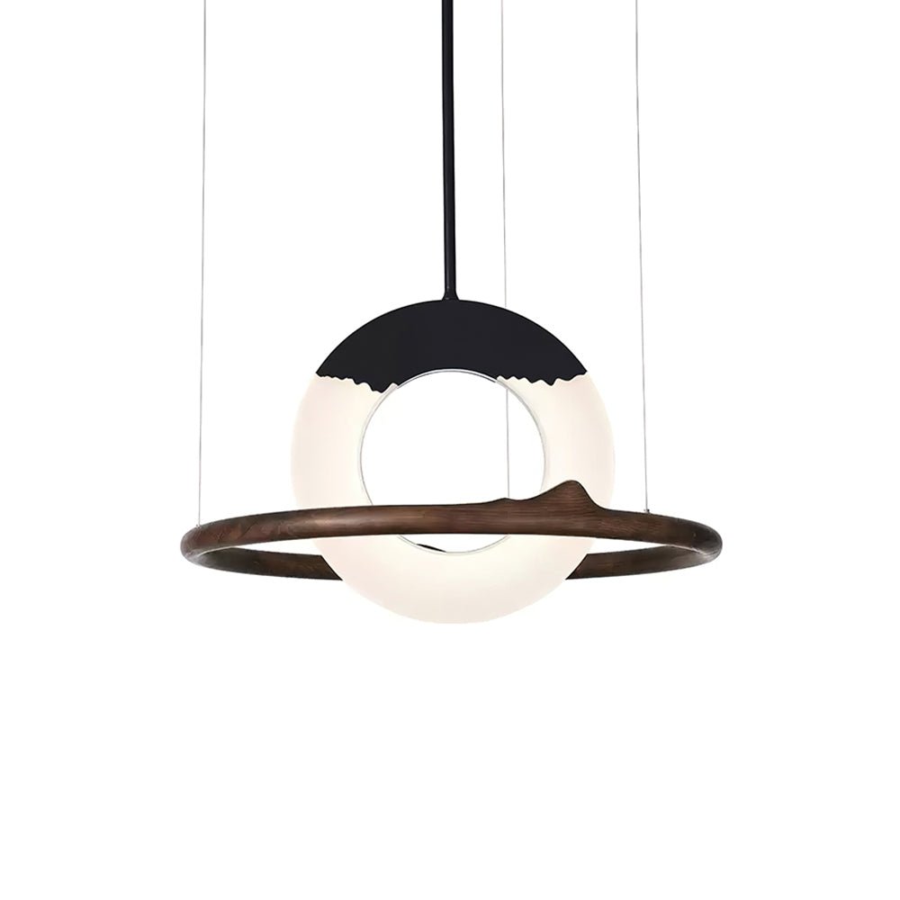 Mytalan Circular Acrylic Wood Pendant Light - Blowlighting