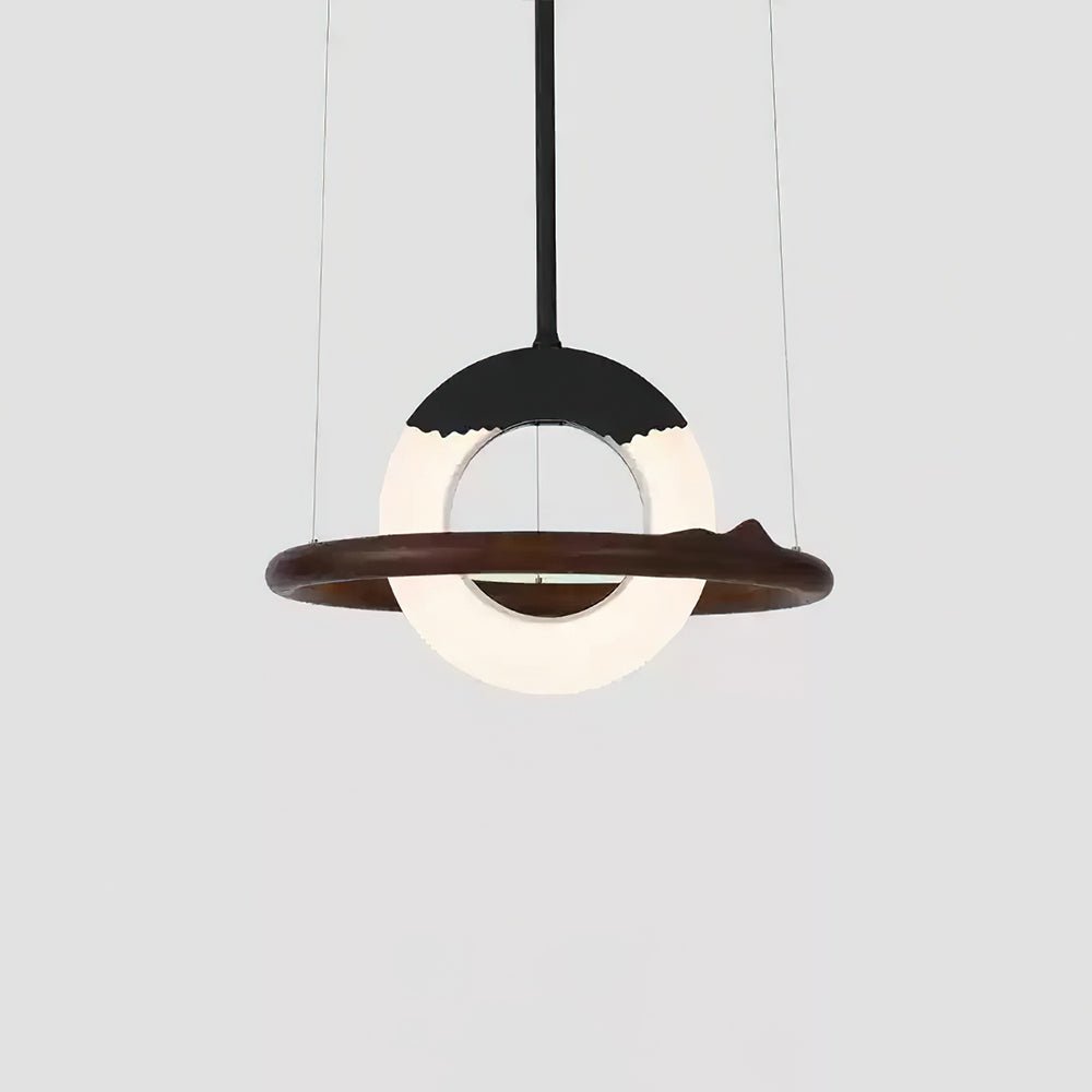 Mytalan Circular Acrylic Wood Pendant Light - Blowlighting