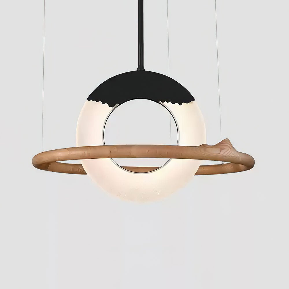 Mytalan Circular Acrylic Wood Pendant Light - Blowlighting