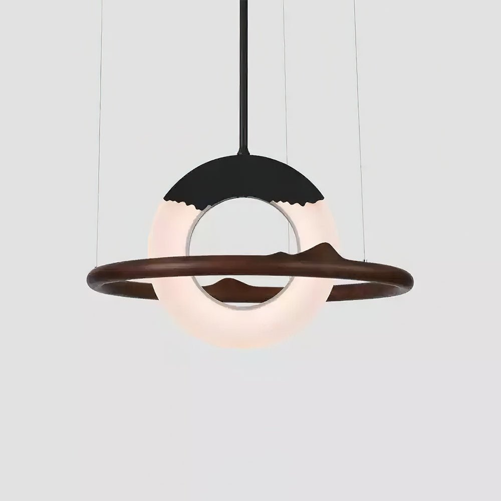 Mytalan Circular Acrylic Wood Pendant Light - Blowlighting