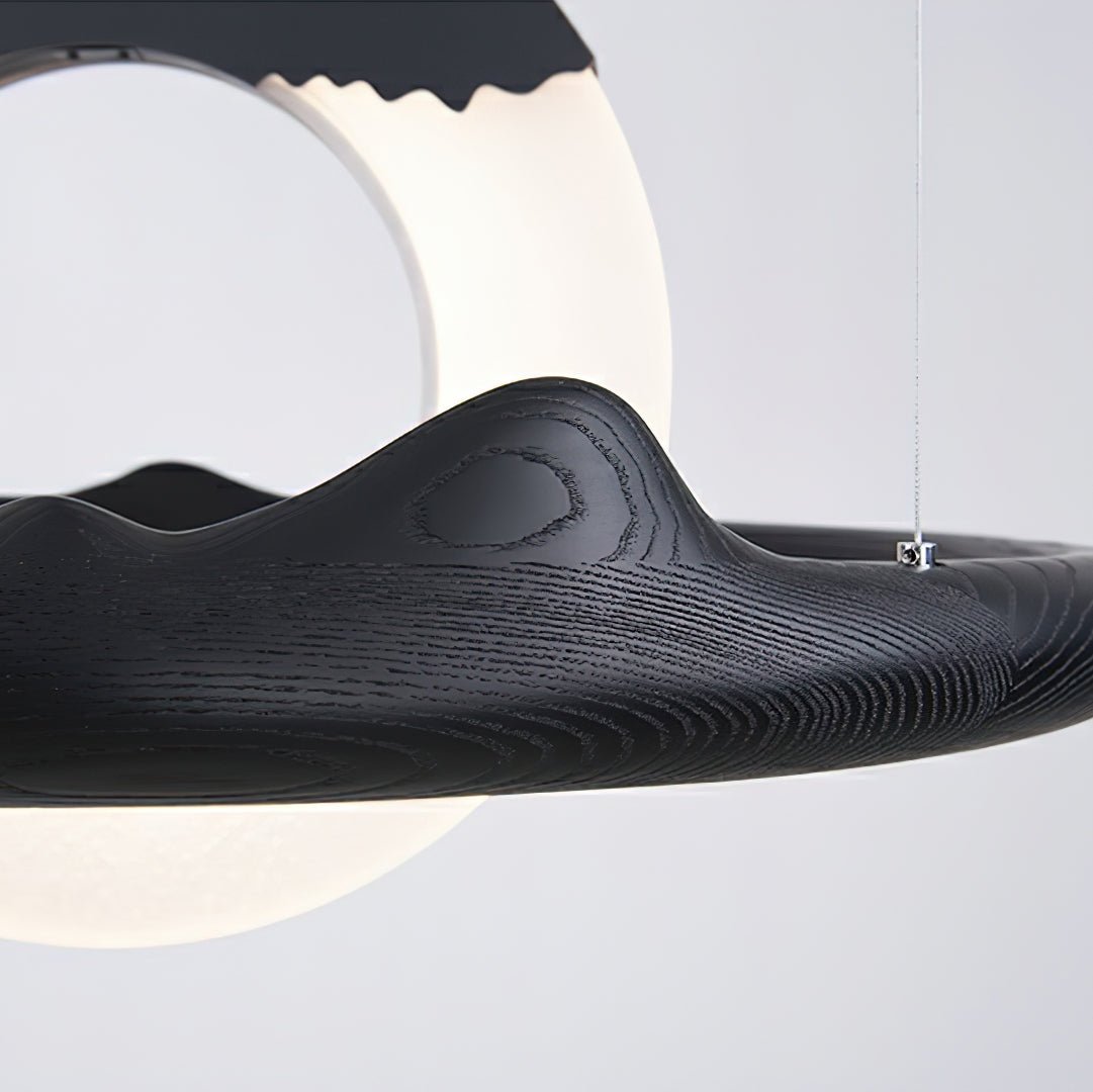 Mytalan Circular Acrylic Wood Pendant Light - Blowlighting