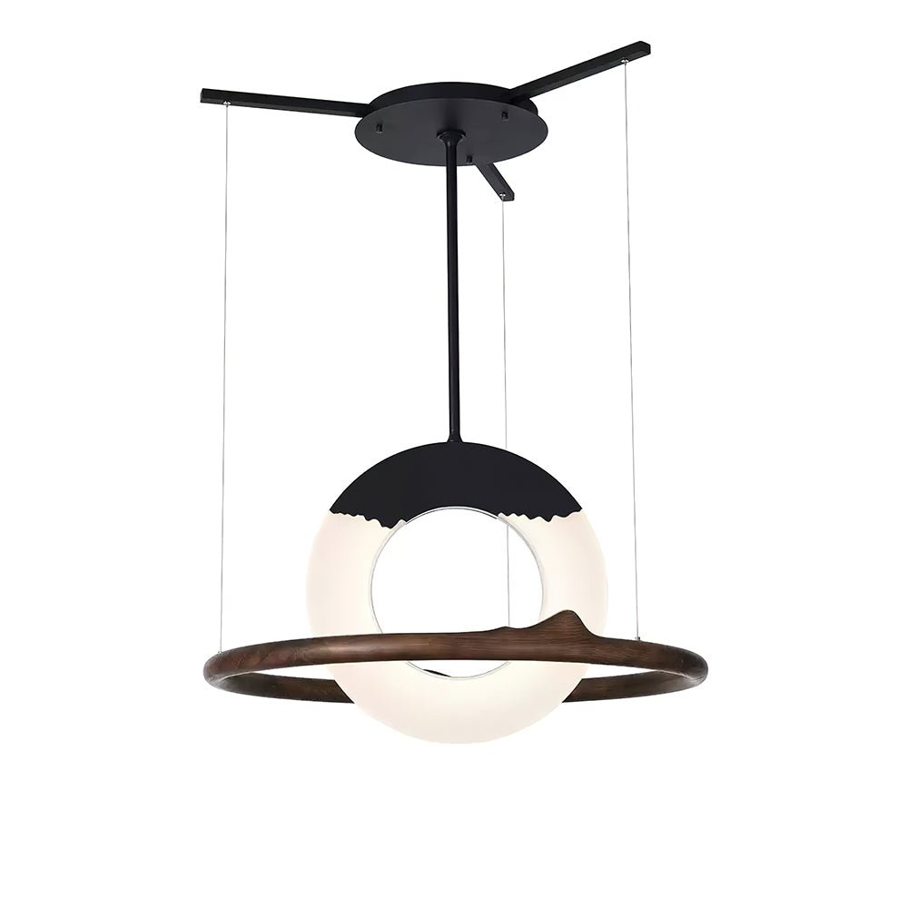 Mytalan Circular Acrylic Wood Pendant Light - Blowlighting