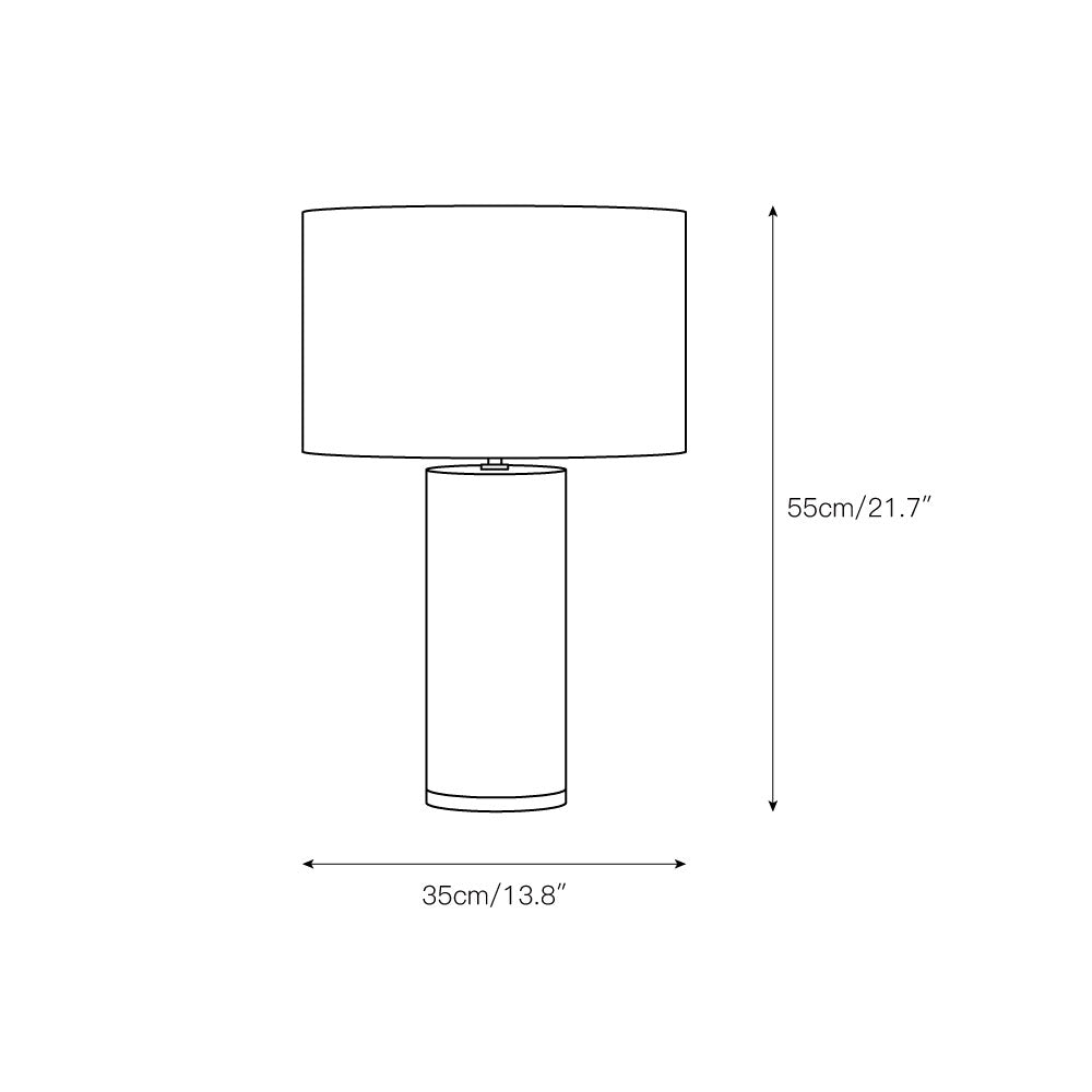Remi Stone Table Lamp - Lamp Copper