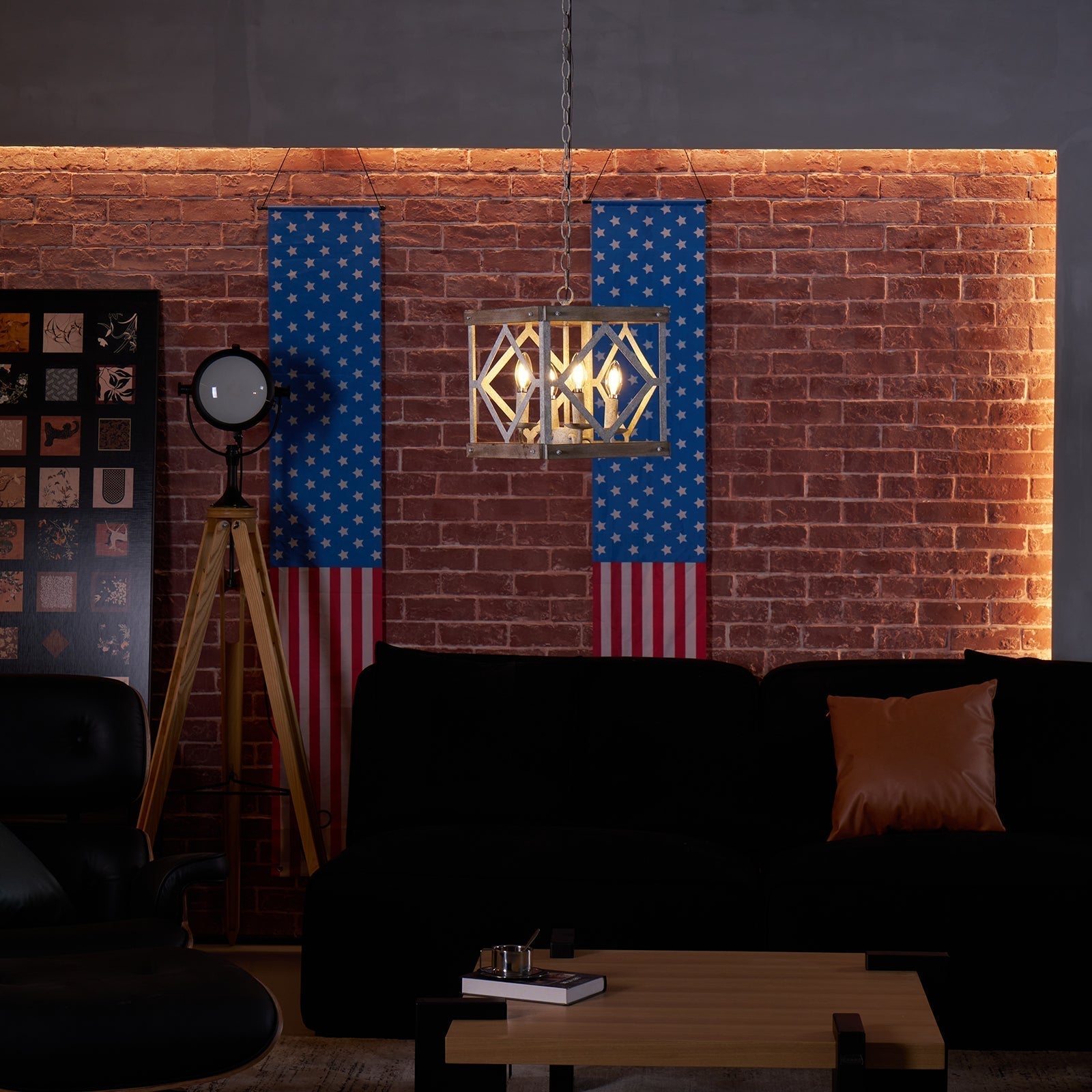 Zelaeora Individual Creativity 4 - Light Wooden Metal Pendant Lamp - Lamp Copper