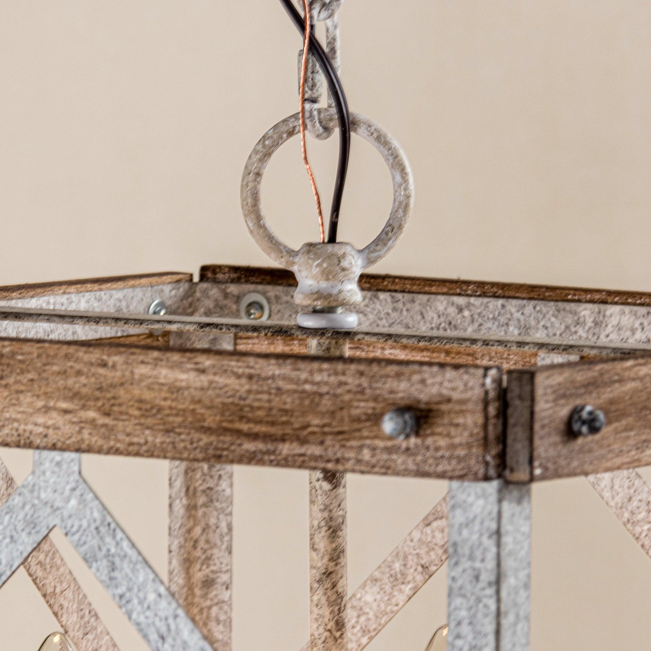 Zelaeora Individual Creativity 4 - Light Wooden Metal Pendant Lamp - Lamp Copper