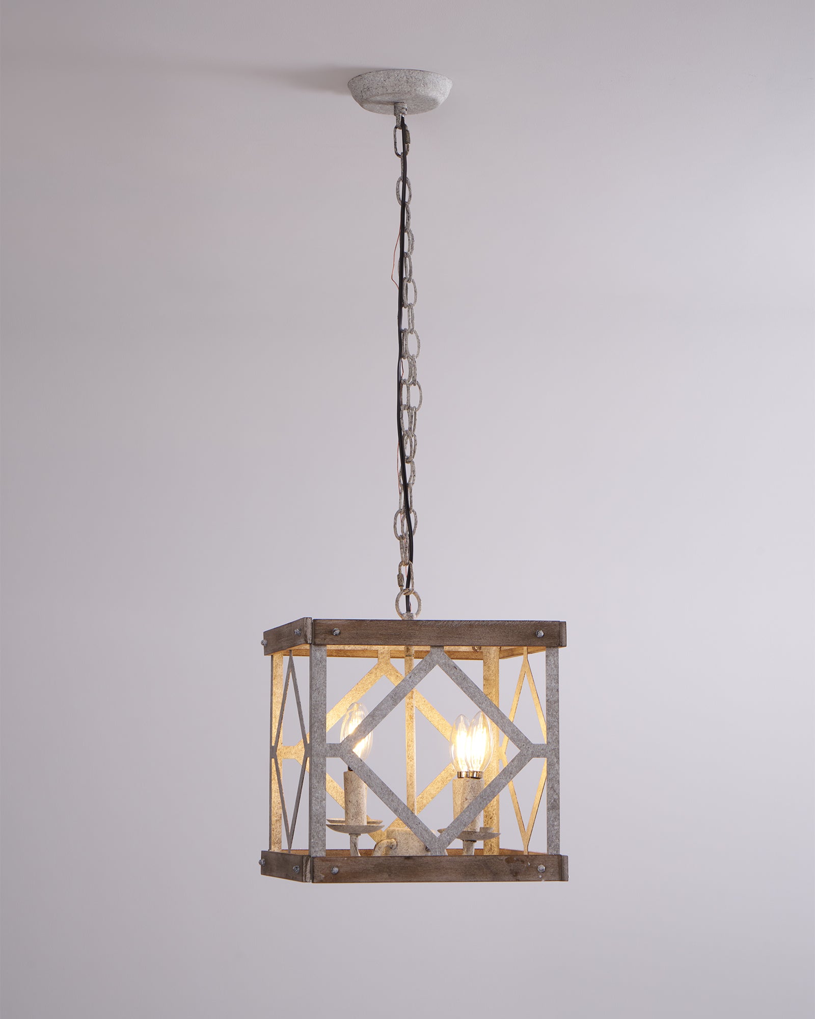 Zelaeora Individual Creativity 4 - Light Wooden Metal Pendant Lamp - Lamp Copper