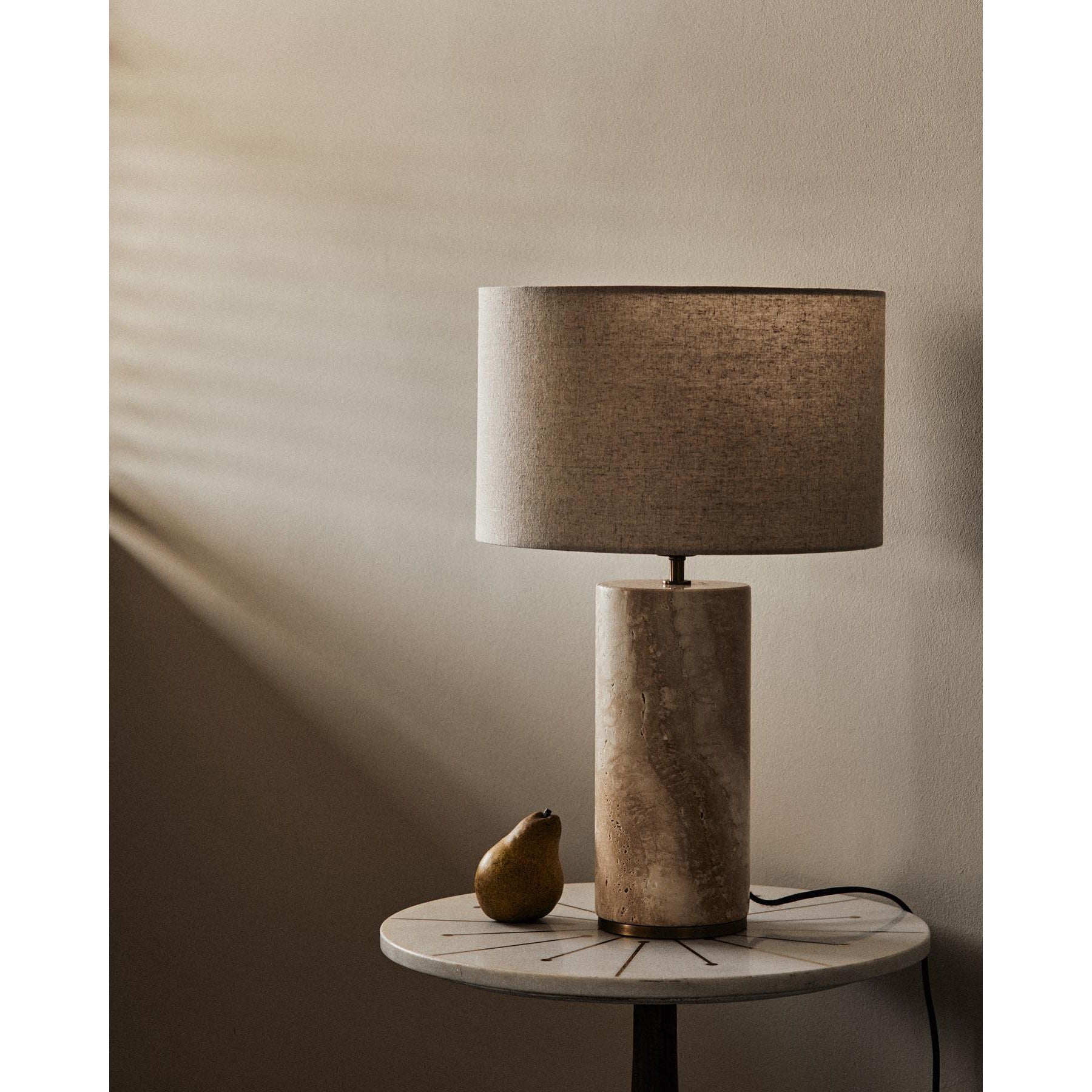 Remi Stone Table Lamp - Lamp Copper