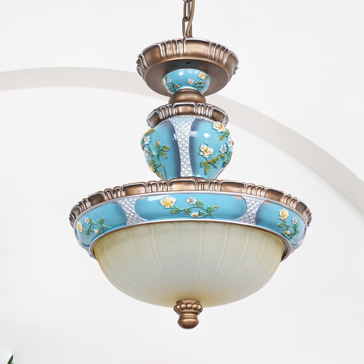 Retro Floral Resin Pendant Light - Blowlighting