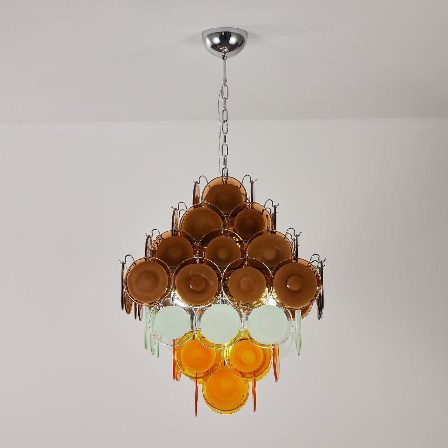 Aurora Chandelier Retro Glass Disc Multicolor Vintage - Neutralighting