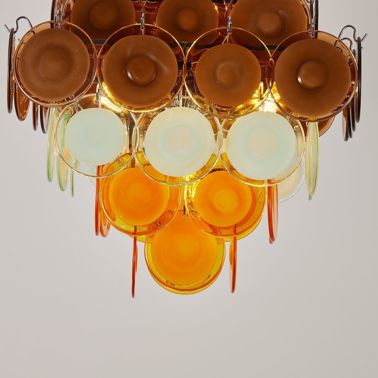 Aurora Chandelier Retro Glass Disc Multicolor Vintage - Neutralighting