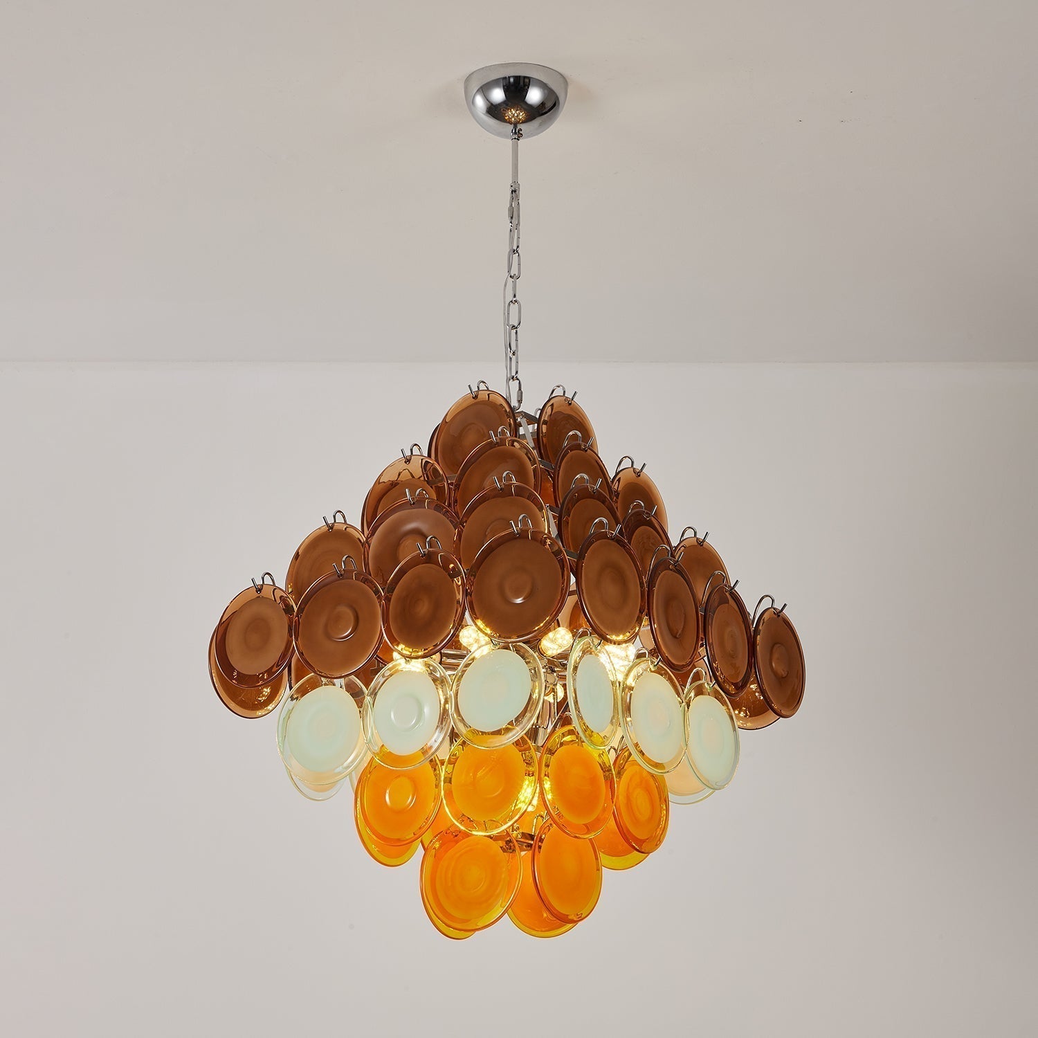 Aurora Chandelier Retro Glass Disc Multicolor Vintage - Neutralighting