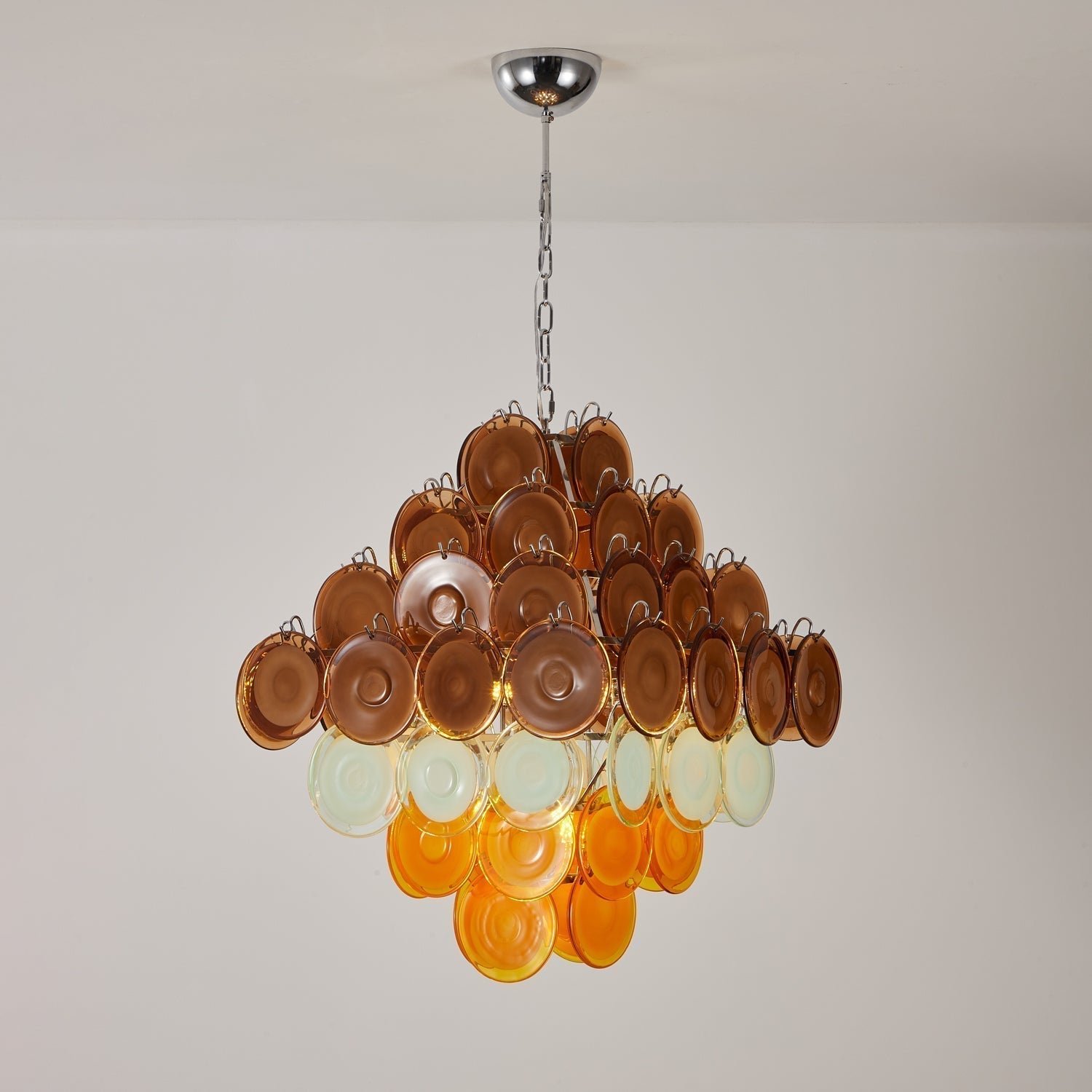 Aurora Chandelier Retro Glass Disc Multicolor Vintage - Neutralighting
