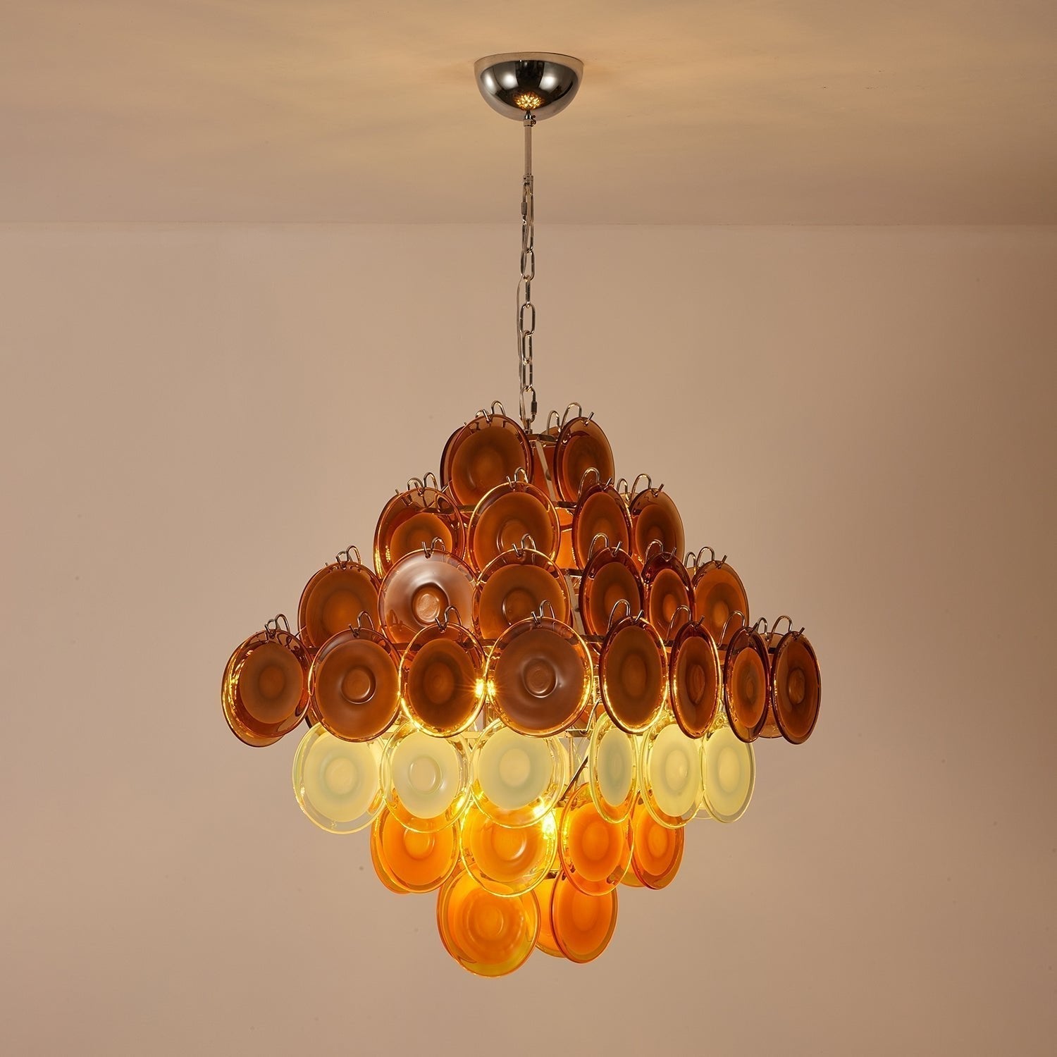 Aurora Chandelier Retro Glass Disc Multicolor Vintage - Neutralighting