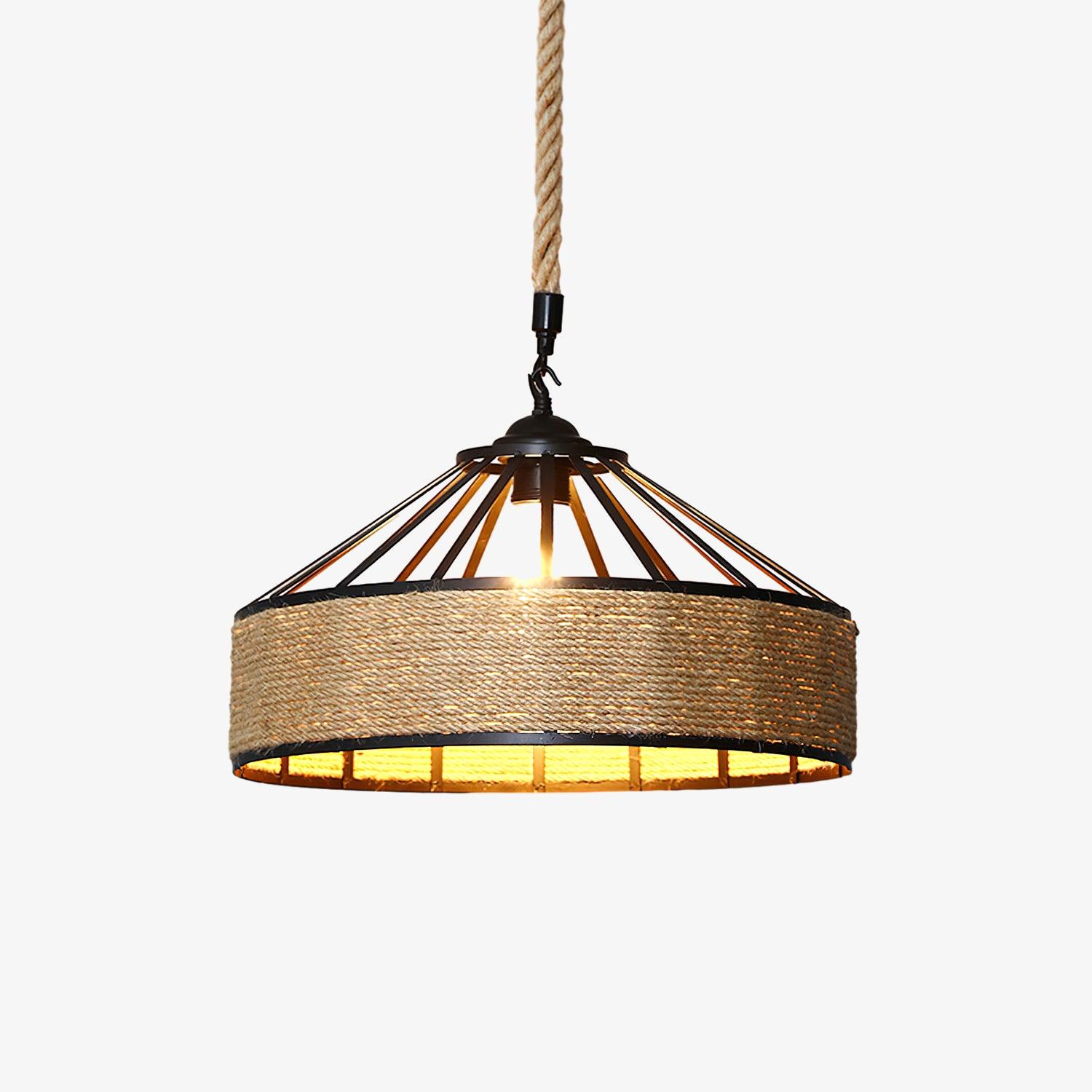 Retro Hemp Rope Exquisite Pendant Light - Blowlighting