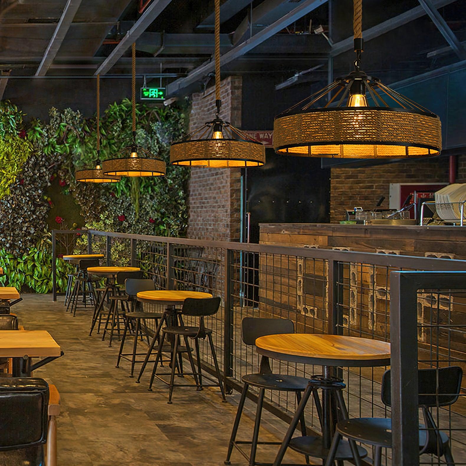 Retro Hemp Rope Exquisite Pendant Light - Blowlighting