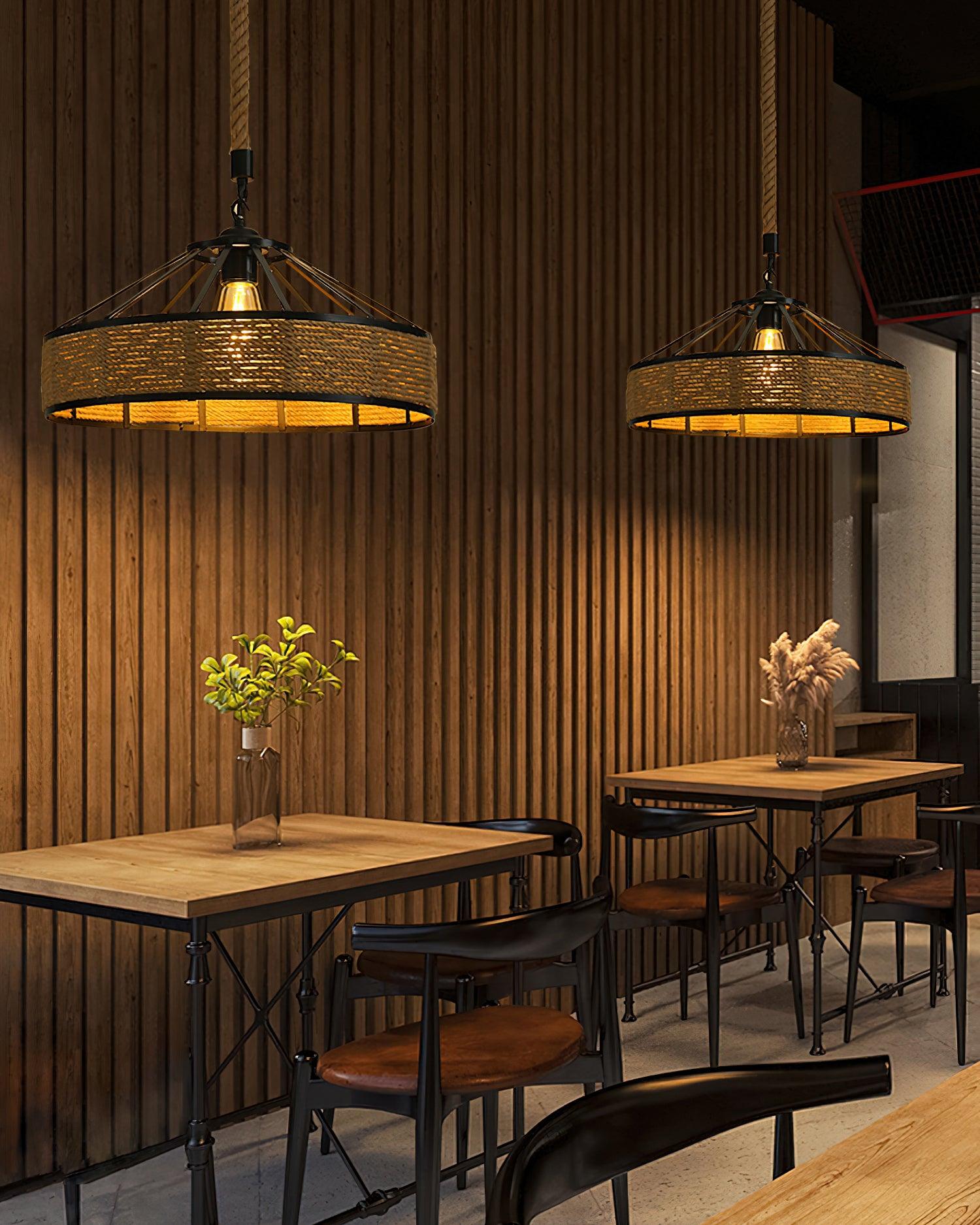 Retro Hemp Rope Exquisite Pendant Light - Blowlighting