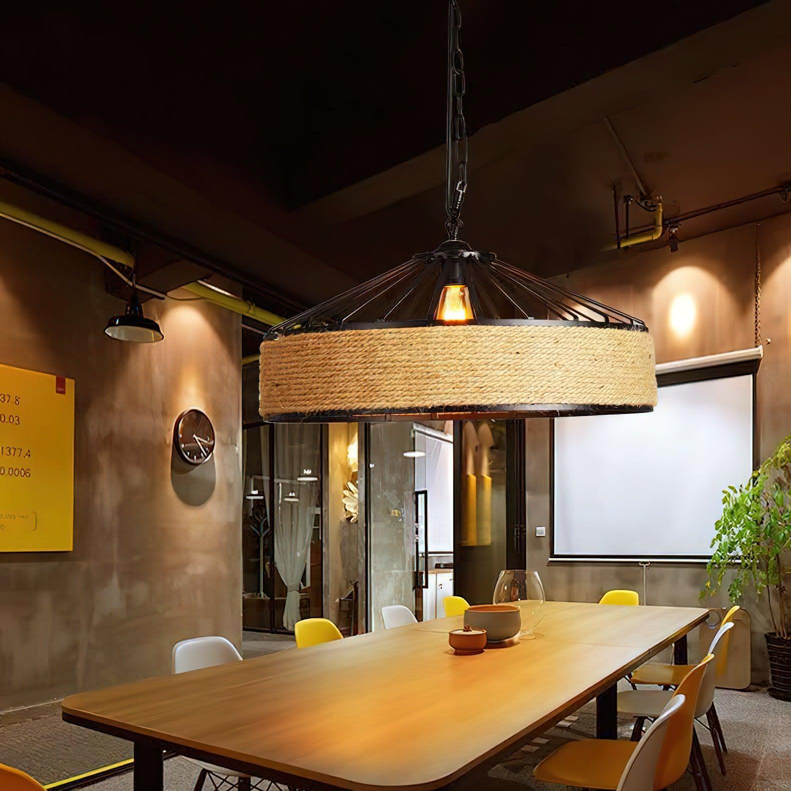 Retro Hemp Rope Exquisite Pendant Light - Blowlighting