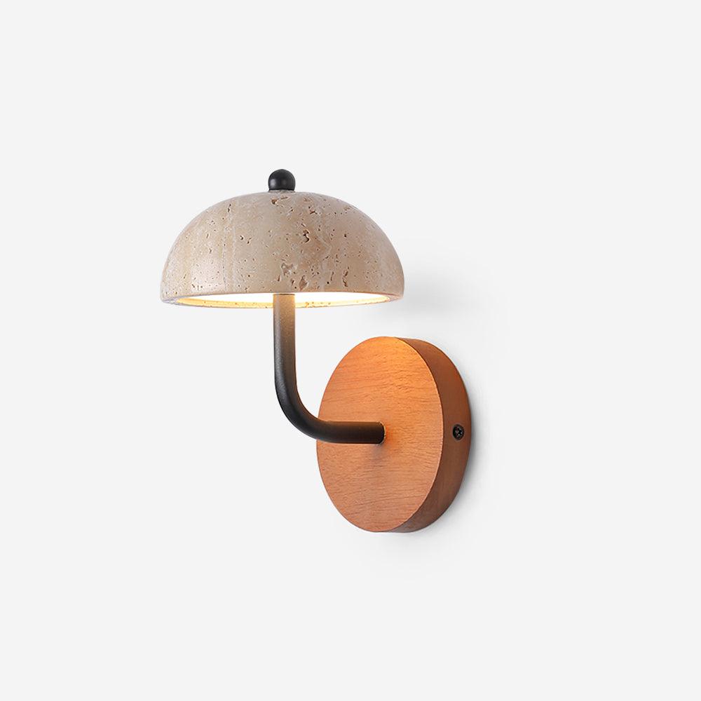Solaro Wall Light Travertine Half-dome Shade - Letslighting