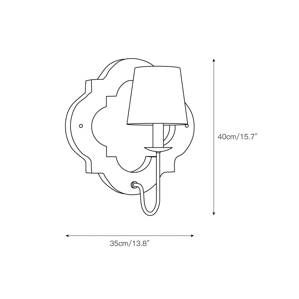 Sytheir Premium Elegance Fabric Wall Lamp - Lamp Copper